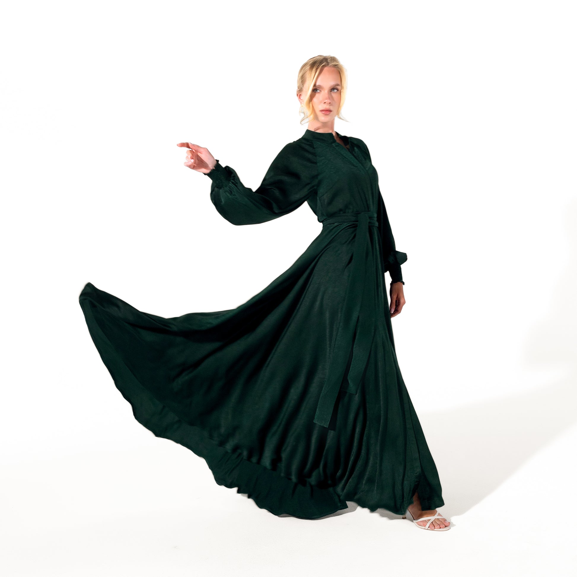 Helen Dress | Emerald Green Black Swan Fashion
