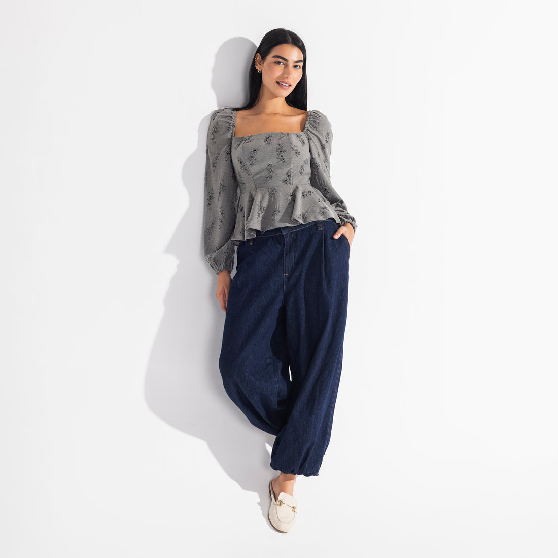 Jay Blouse | Grey Black Swan Fashion