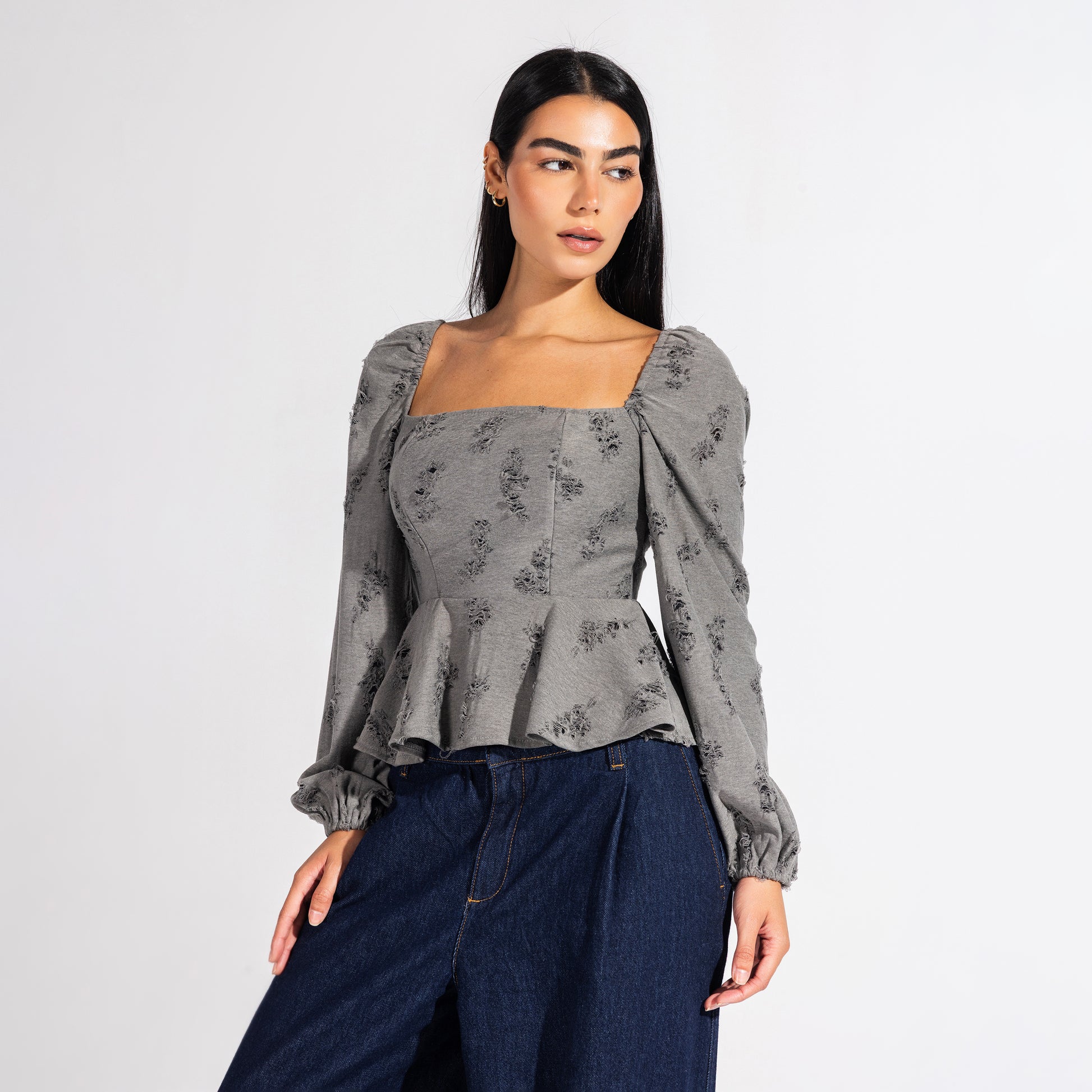 Jay Blouse | Grey Black Swan Fashion