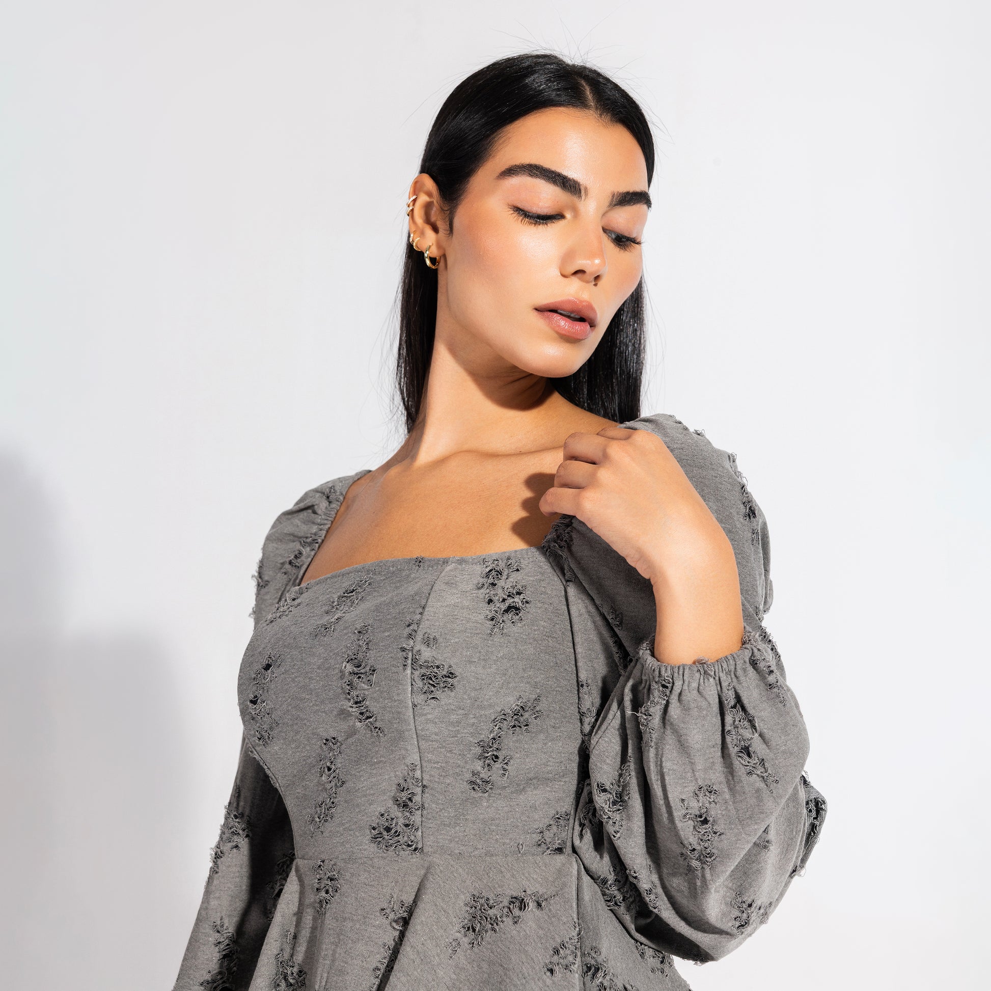 Jay Blouse | Grey Black Swan Fashion