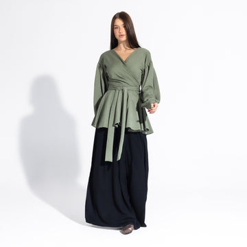 Jolly Blouse | Russian Green Black Swan Fashion