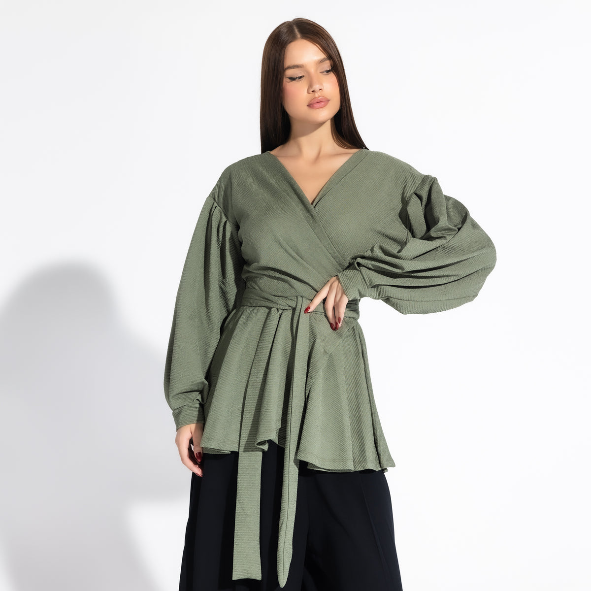 Jolly Blouse | Russian Green Black Swan Fashion
