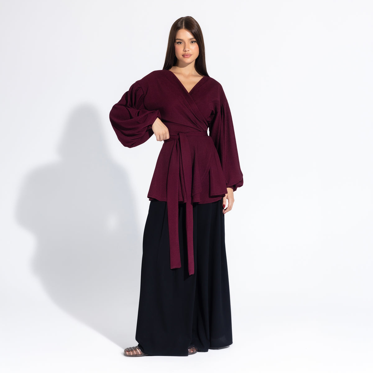 Jolly Blouse | Dark Red Black Swan Fashion