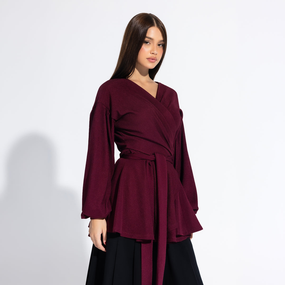 Jolly Blouse | Dark Red Black Swan Fashion