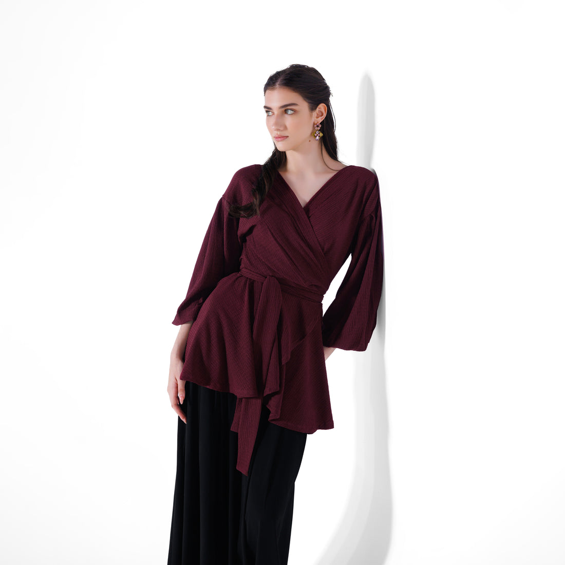 Jolly Blouse | Maroon Black Swan Fashion