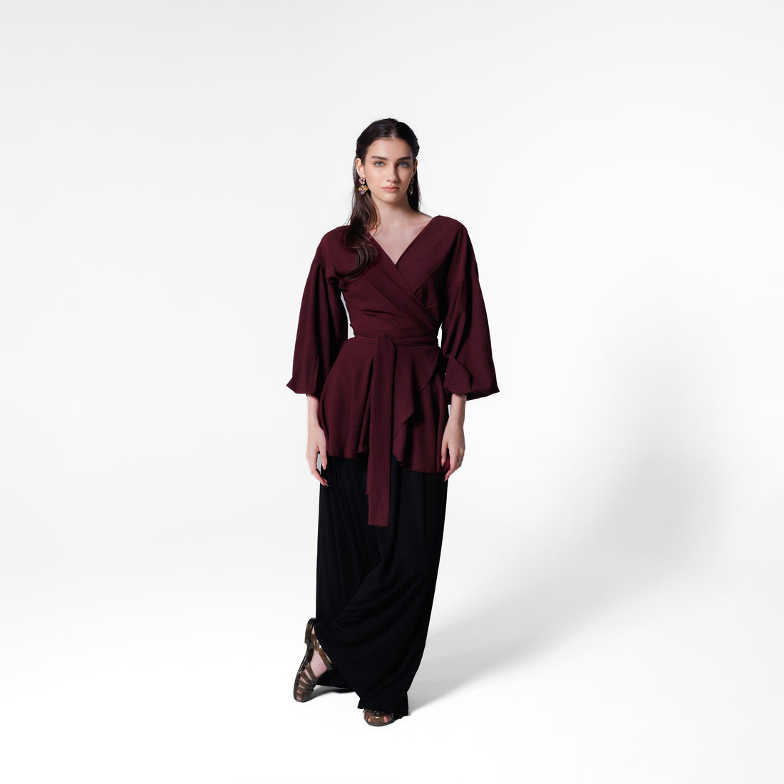 Jolly Blouse | Maroon Black Swan Fashion