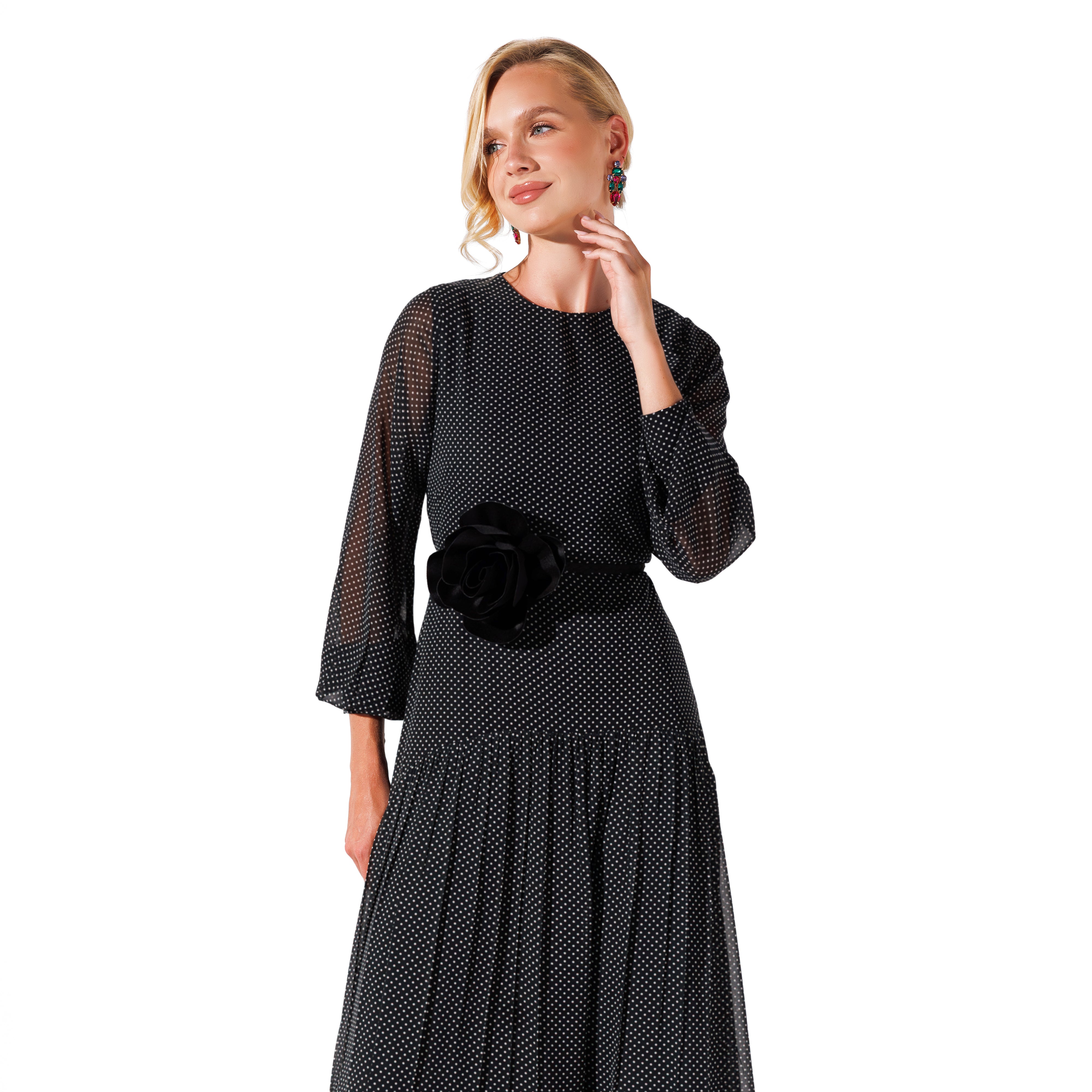 Kali Dress | BlackXPolkaDots Black Swan Fashion