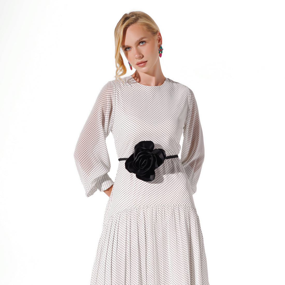 Kali Dress | WhiteXPolkaDots Black Swan Fashion