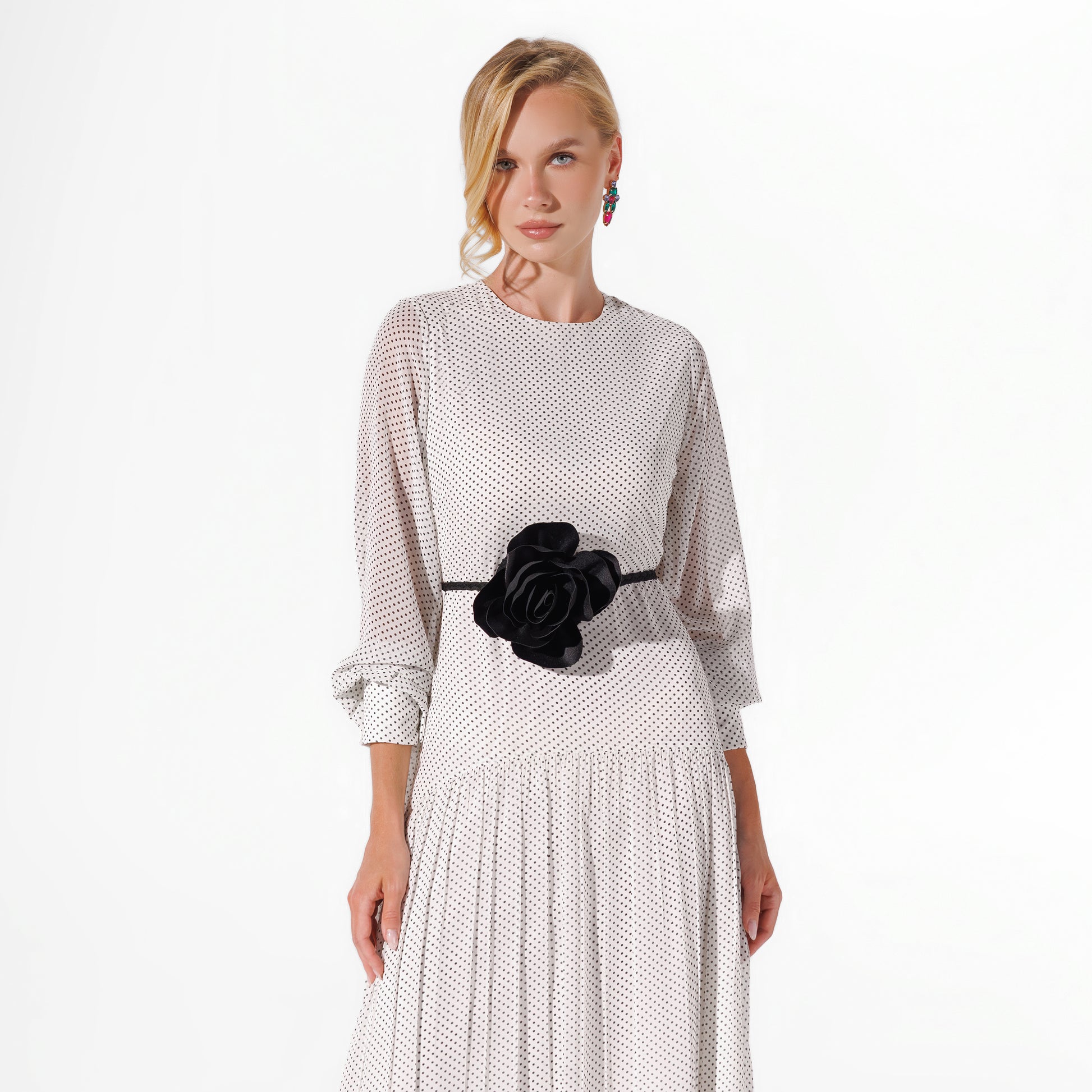 Kali Dress | WhiteXPolkaDots Black Swan Fashion