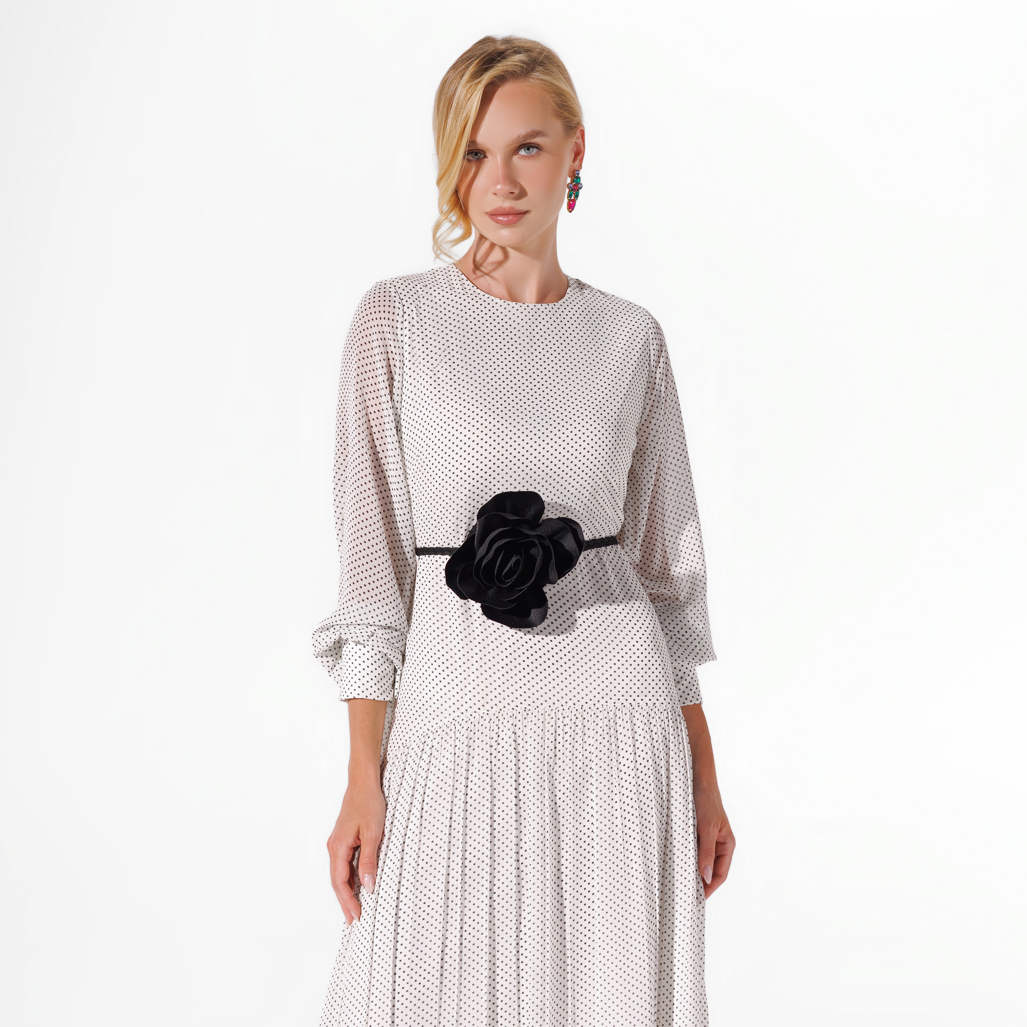 Kali Dress | WhiteXPolkaDots Black Swan Fashion