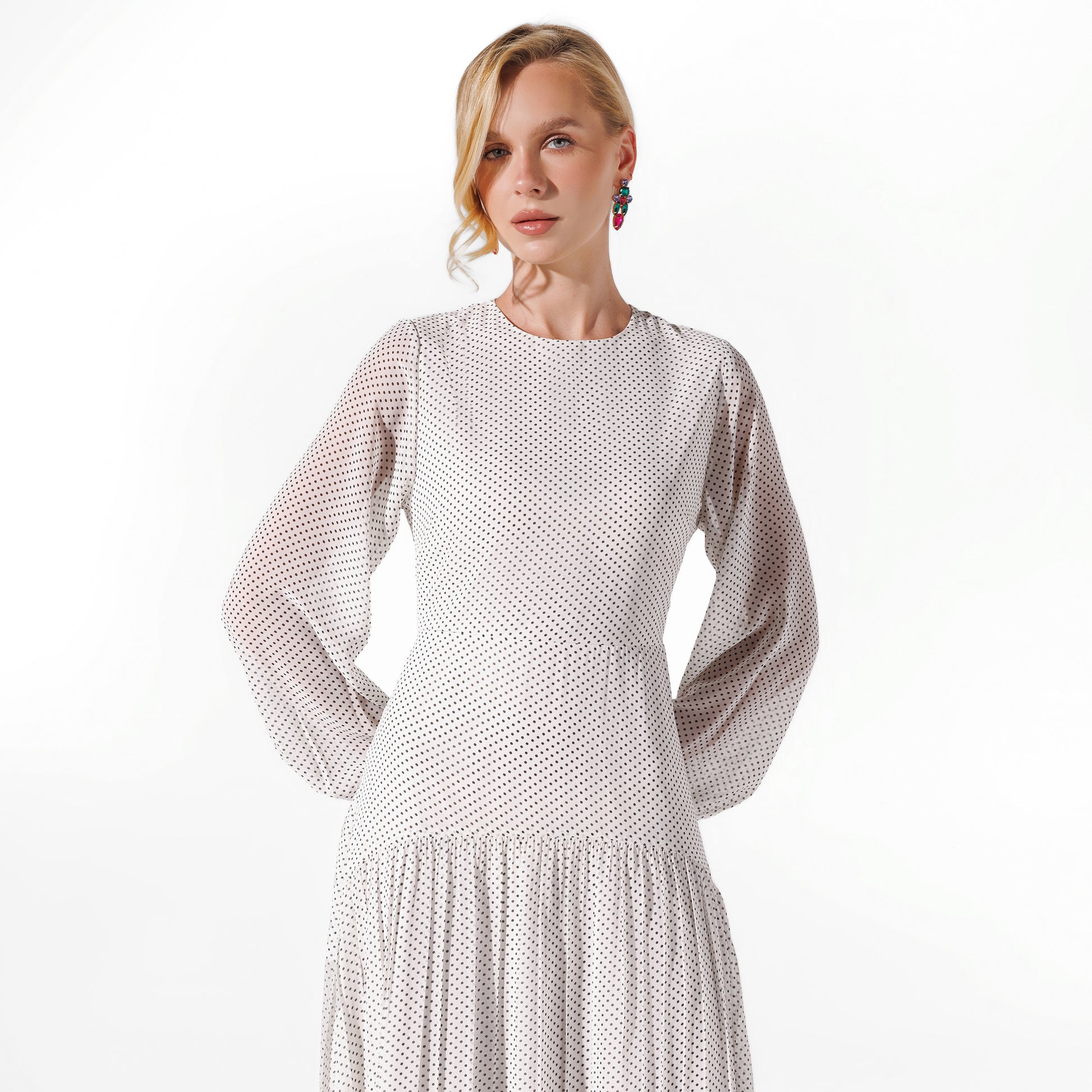 Kali Dress | WhiteXPolkaDots Black Swan Fashion