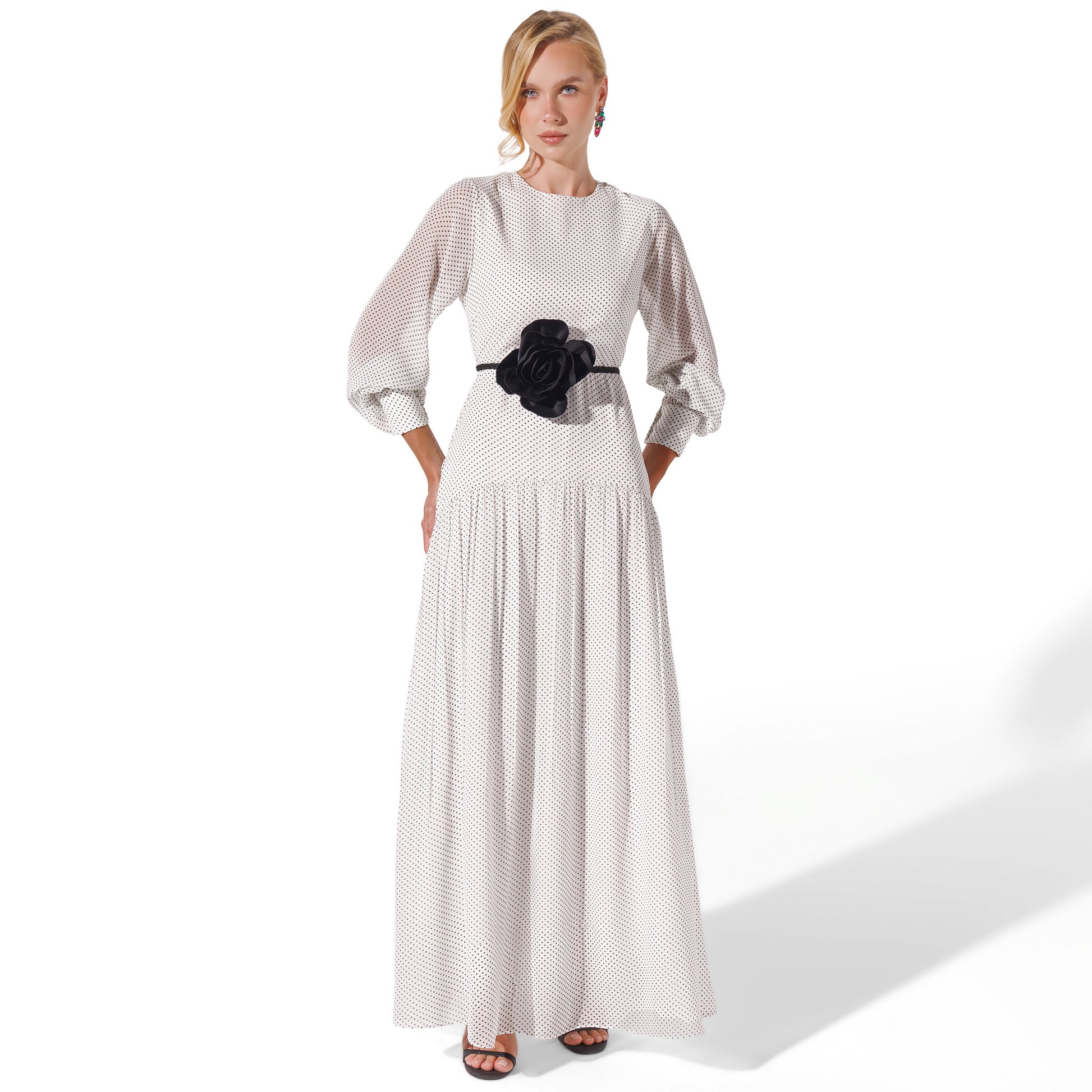 Kali Dress | WhiteXPolkaDots Black Swan Fashion