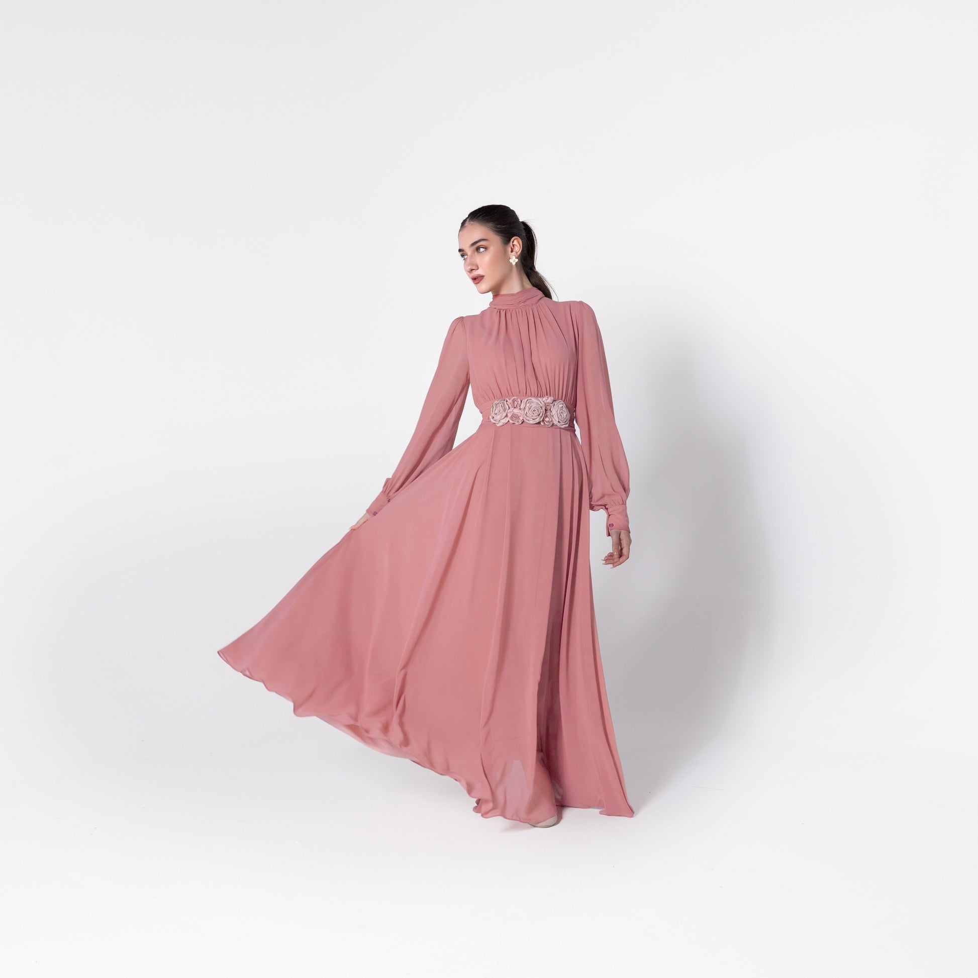 coral pink dress Lilith Dress