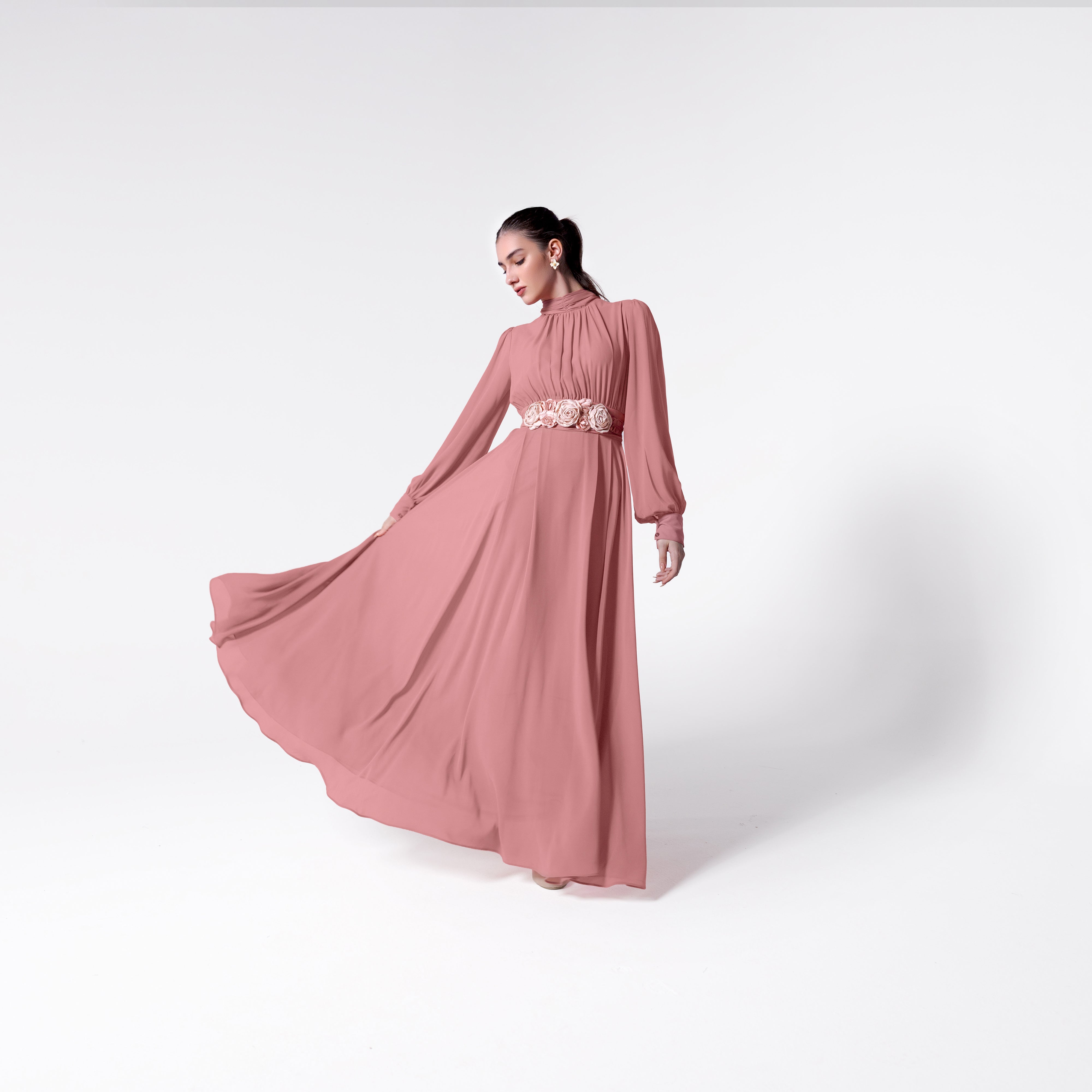 Lilith Dress | Coral Pink Black Swan Fashion