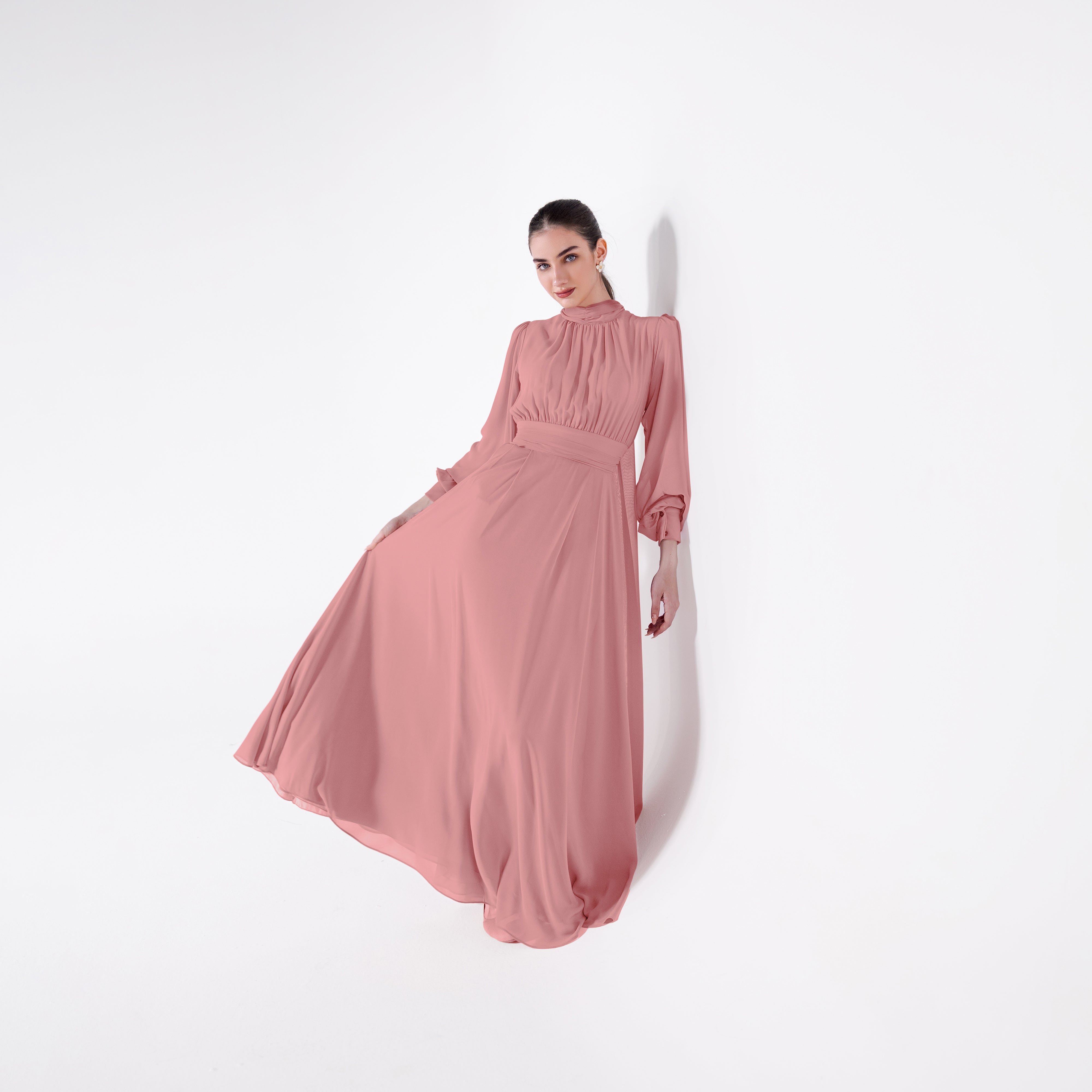 Lilith Dress | Coral Pink Black Swan Fashion