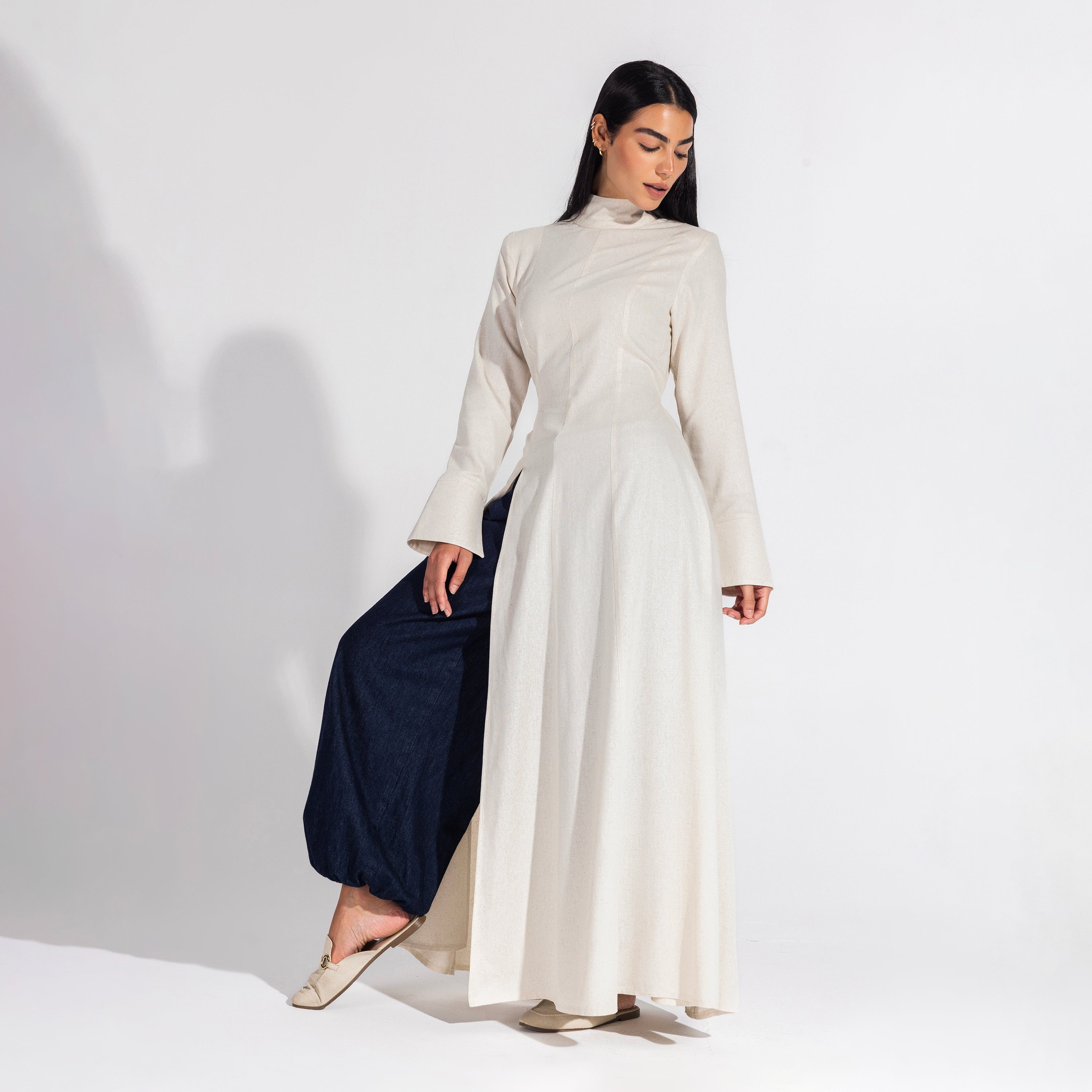 Liora Longline Top | Ivory Black Swan Fashion