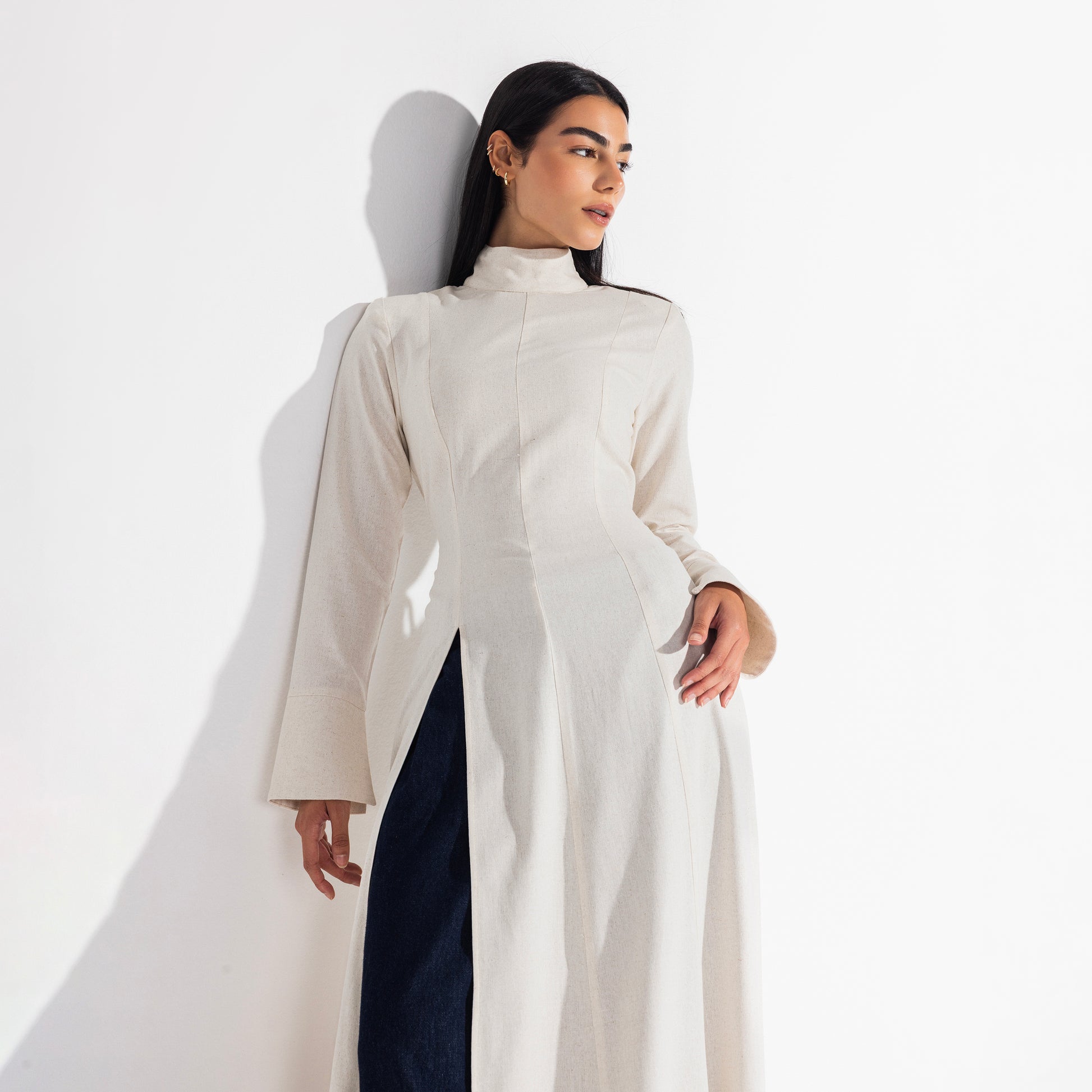 Liora Longline Top | Ivory Black Swan Fashion