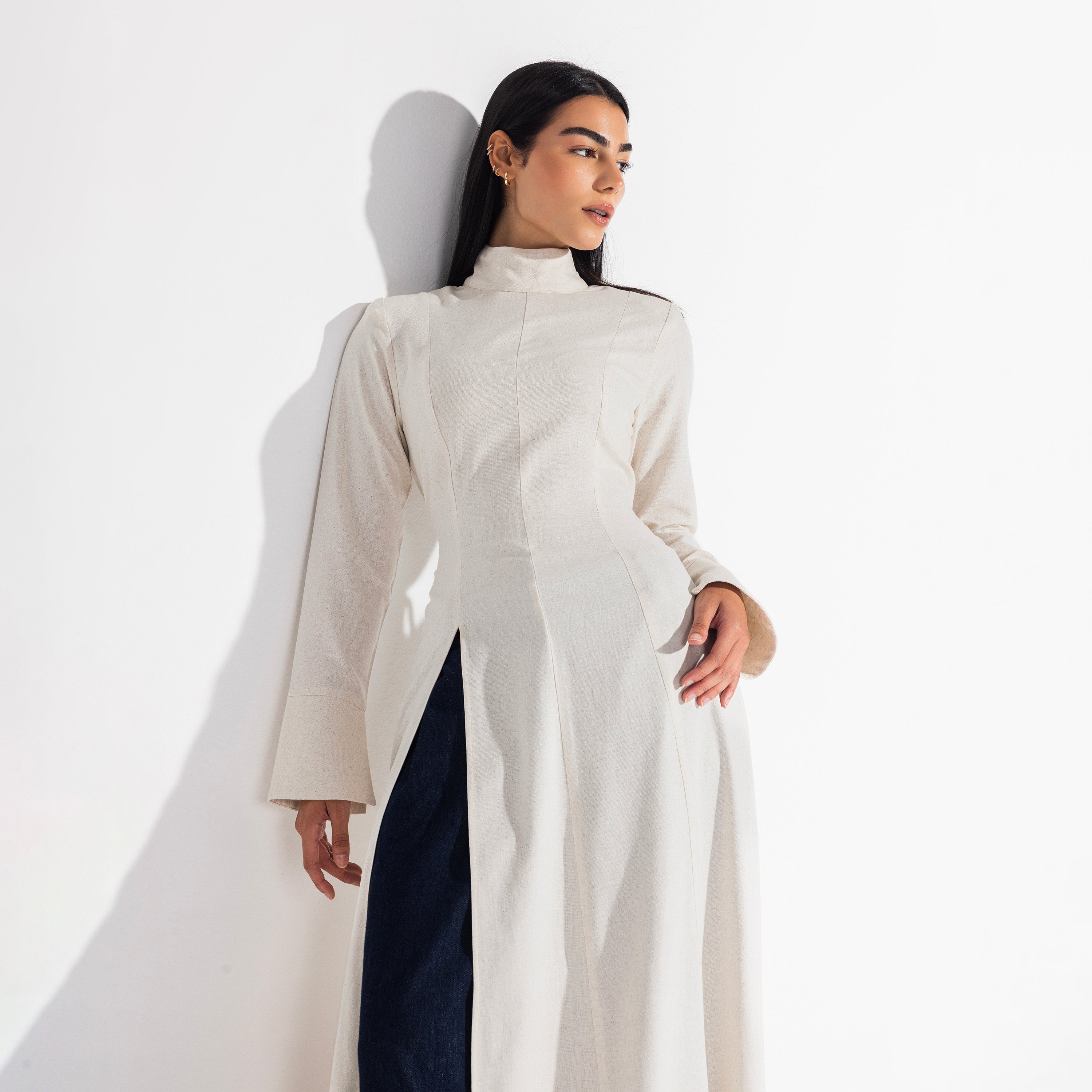 Liora Longline Top | Ivory Black Swan Fashion