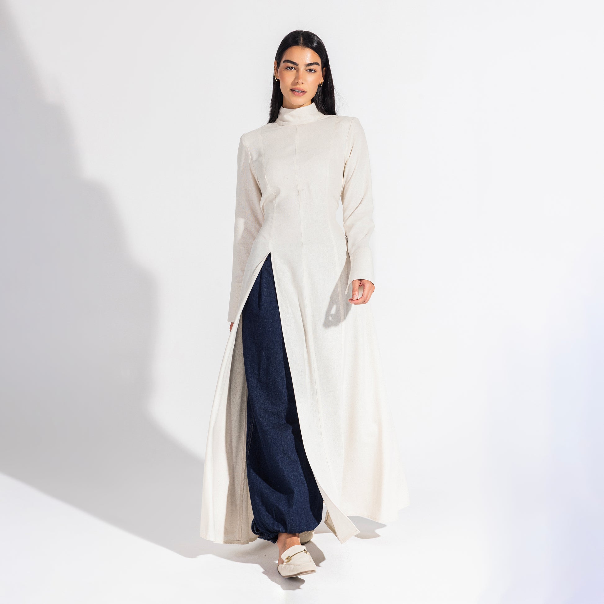 Liora Longline Top | Ivory Black Swan Fashion