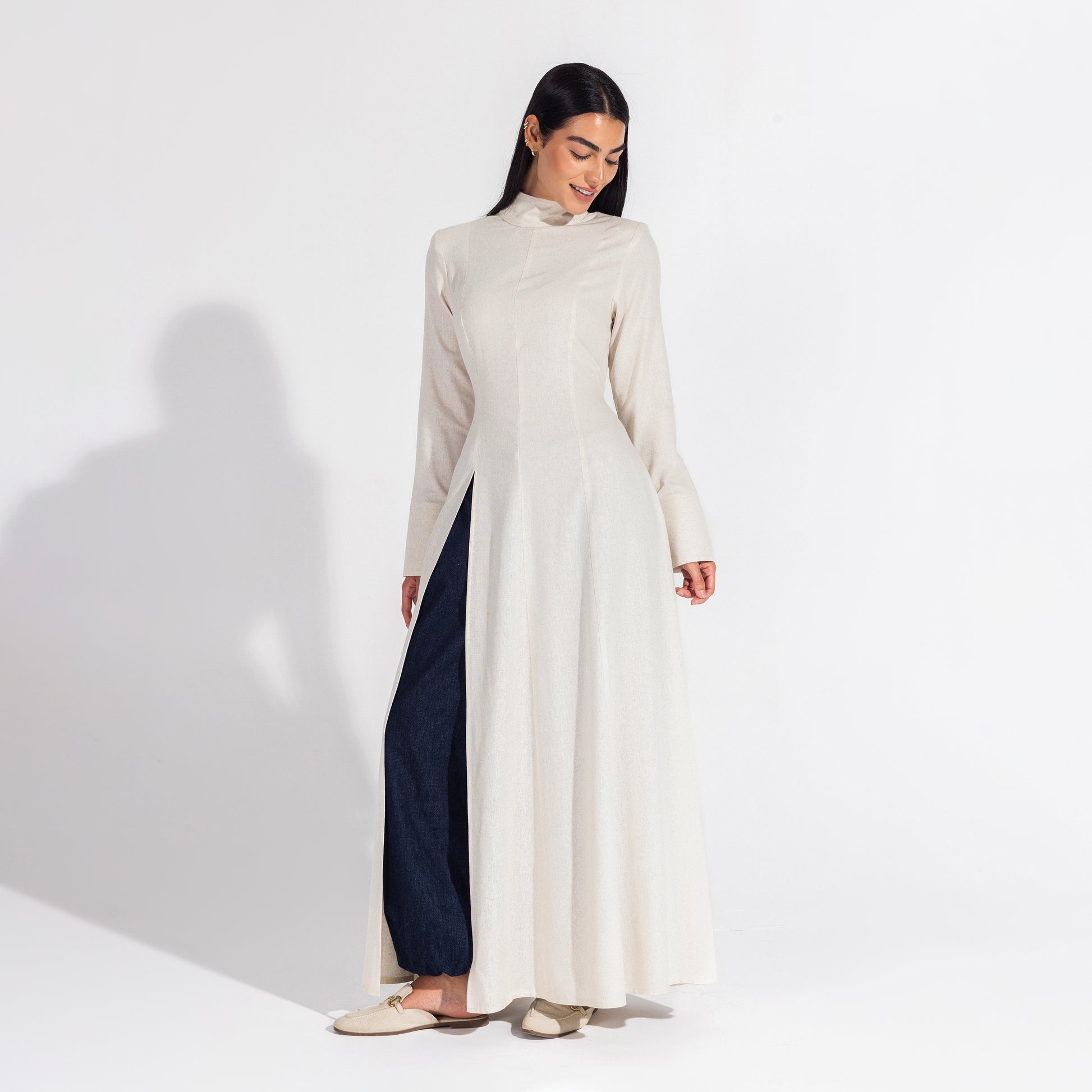 Liora Longline Top | Ivory Black Swan Fashion