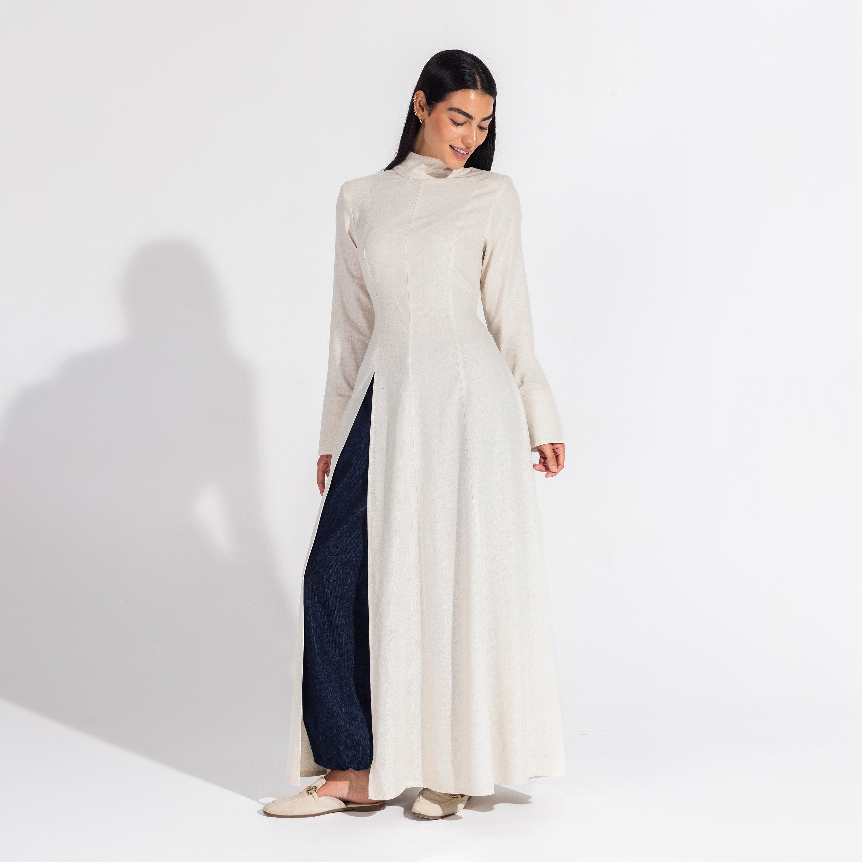 Liora Longline Top | Ivory Black Swan Fashion