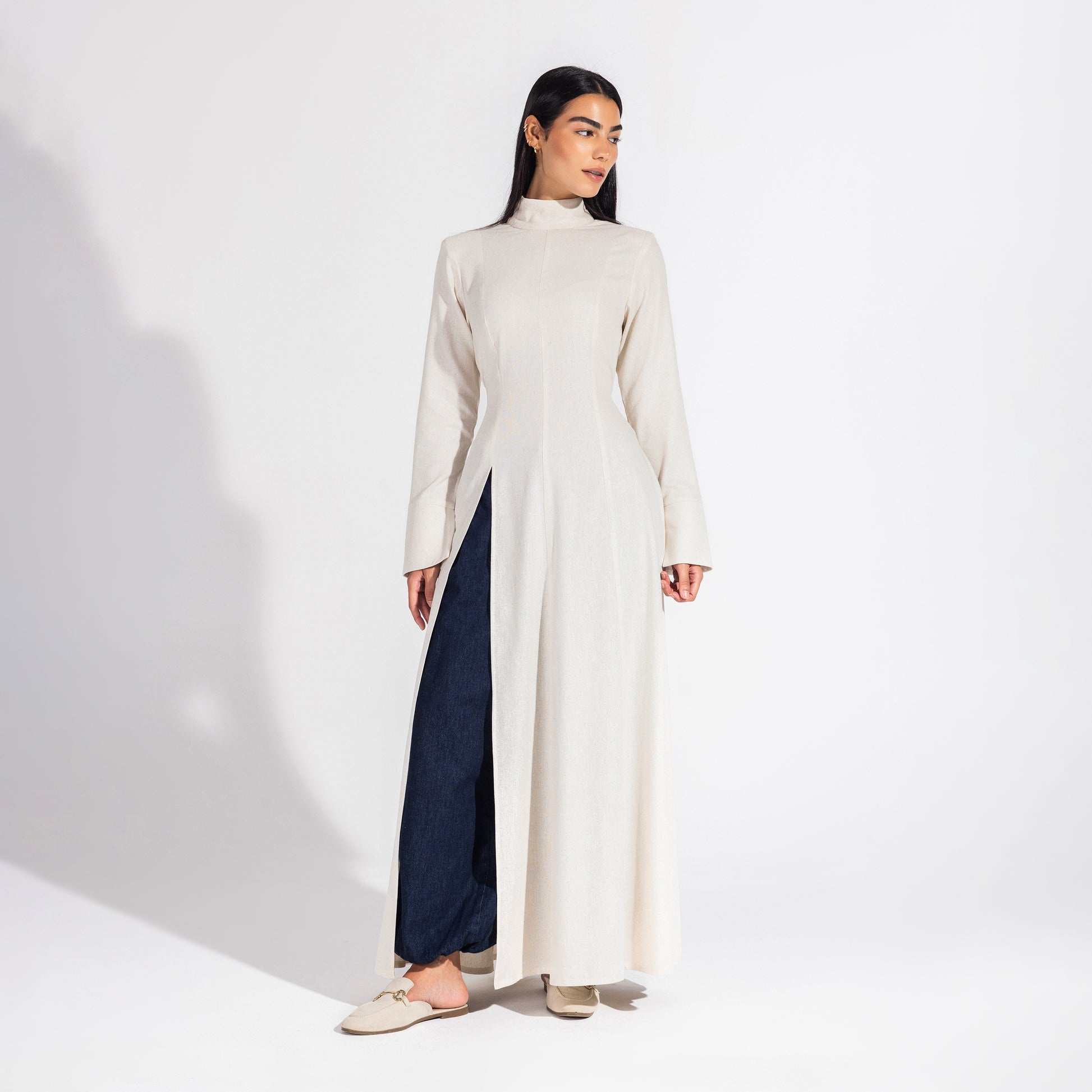 Liora Longline Top | Ivory Black Swan Fashion