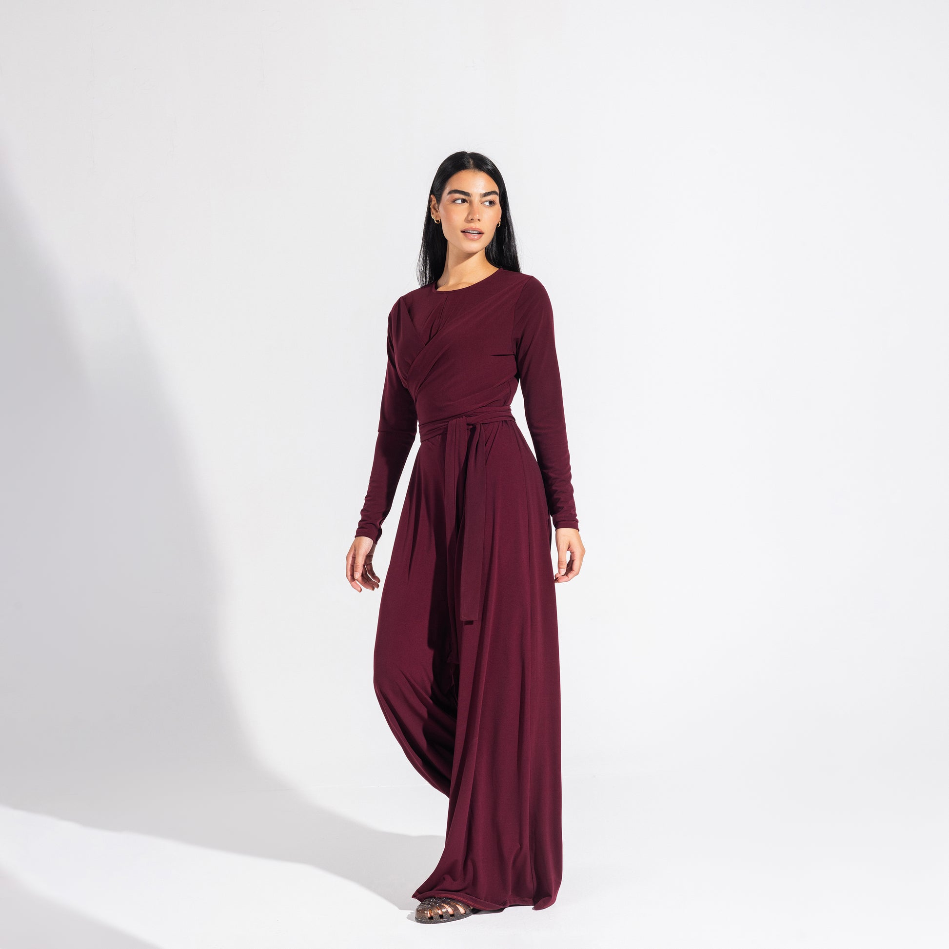 Lucy Jumpsuit | Maroon Black Swan Fashion
