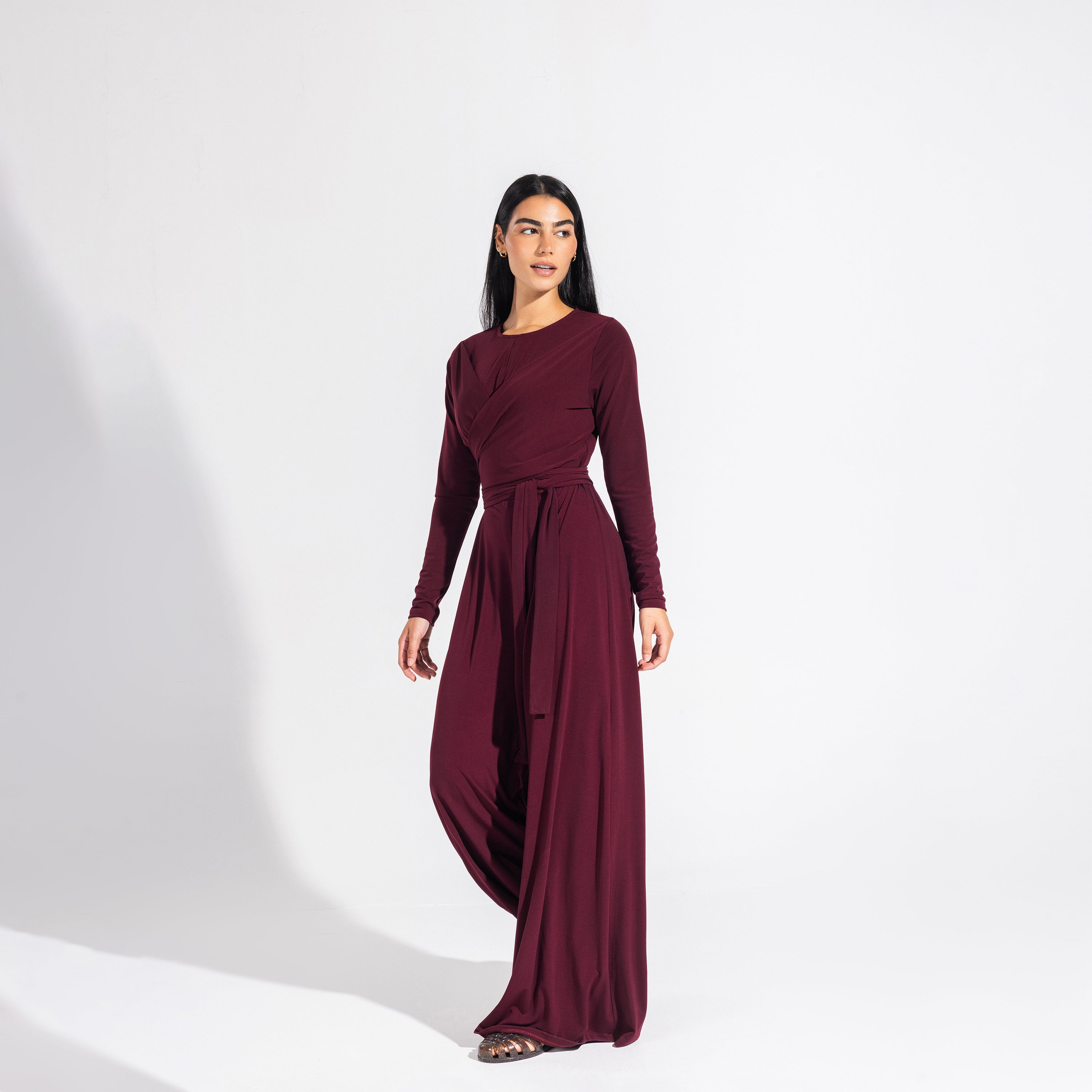 Lucy Jumpsuit | Maroon Black Swan Fashion