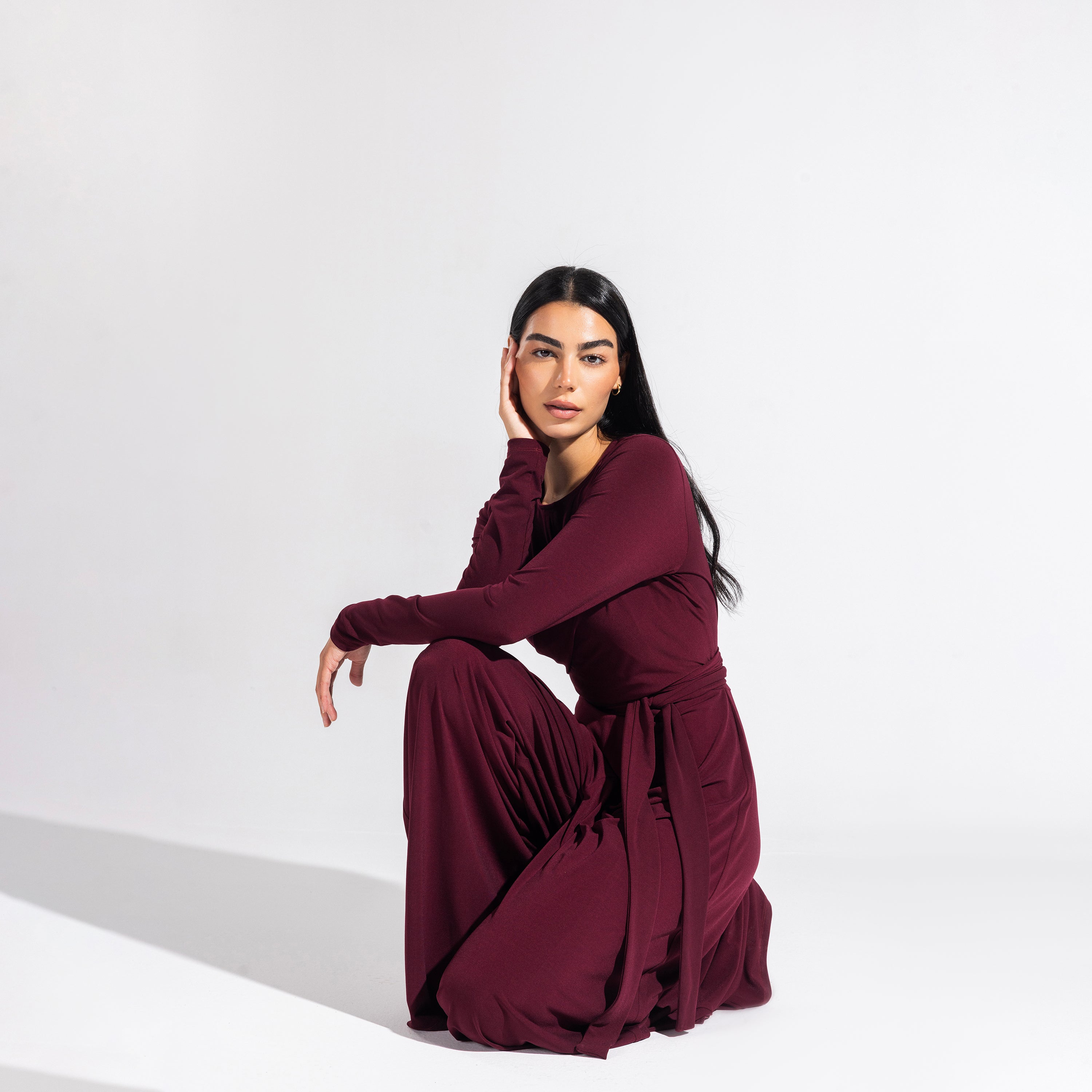 Lucy Jumpsuit | Maroon Black Swan Fashion