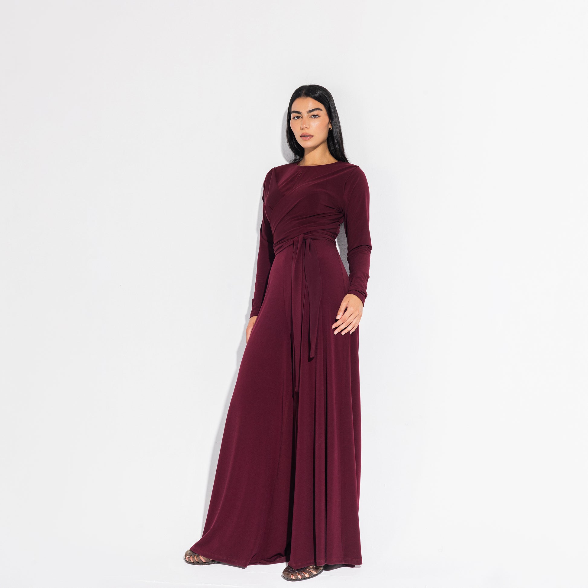 Lucy Jumpsuit | Maroon Black Swan Fashion