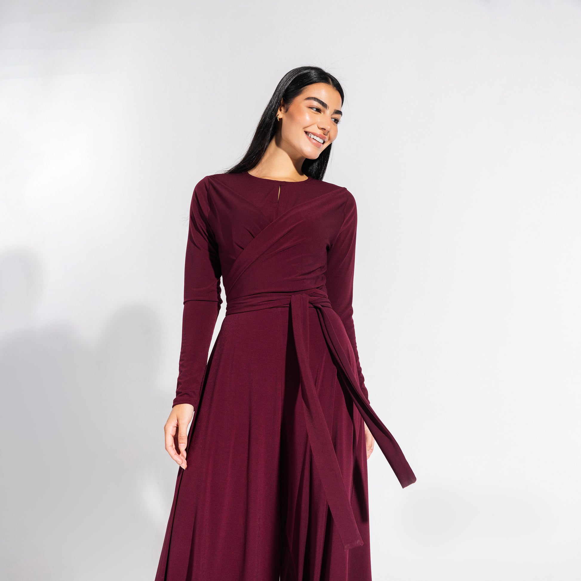 Lucy Jumpsuit | Maroon Black Swan Fashion
