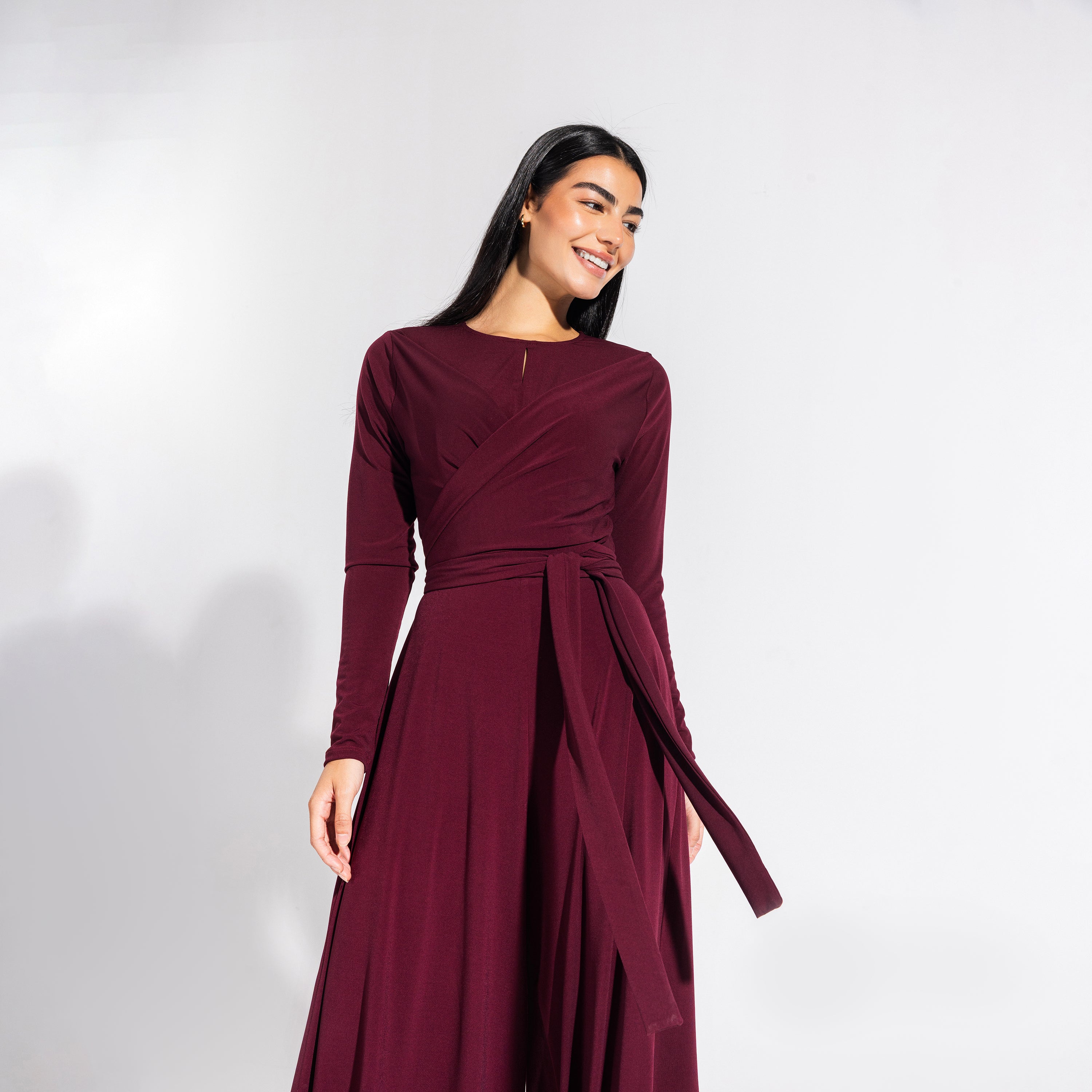 Lucy Jumpsuit | Maroon Black Swan Fashion