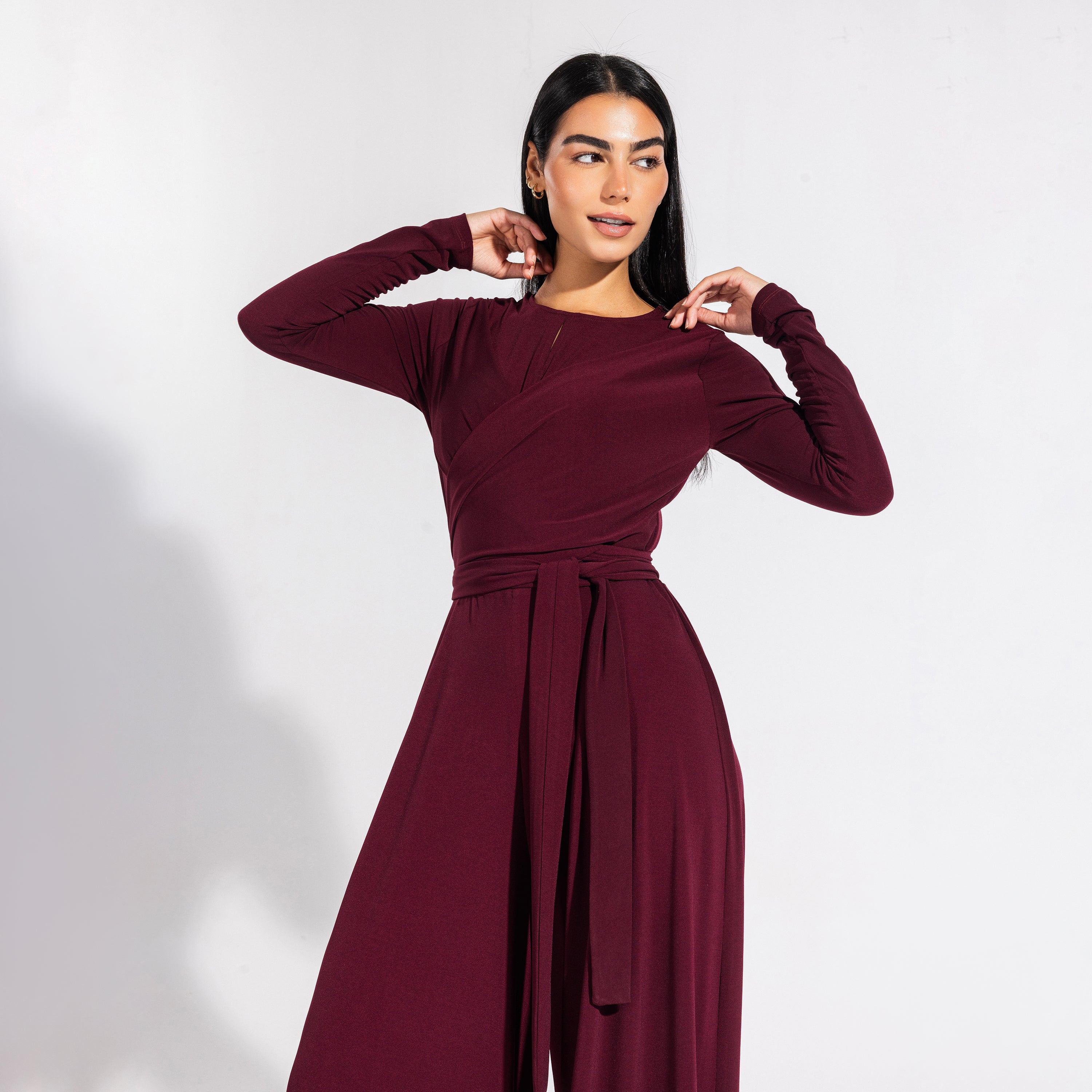 Lucy Jumpsuit | Maroon Black Swan Fashion