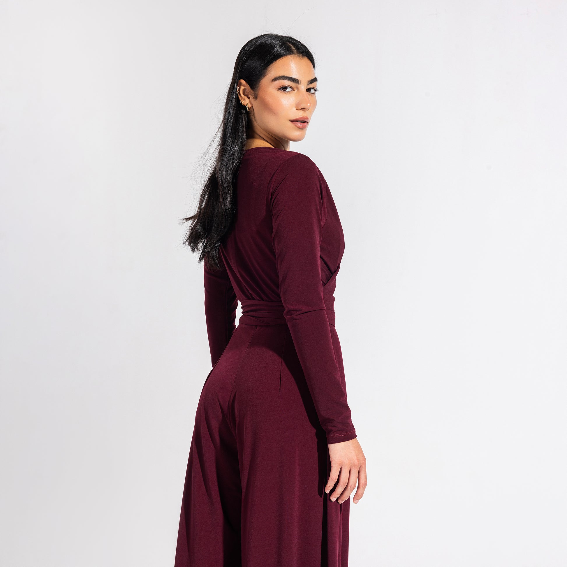 Lucy Jumpsuit | Maroon Black Swan Fashion