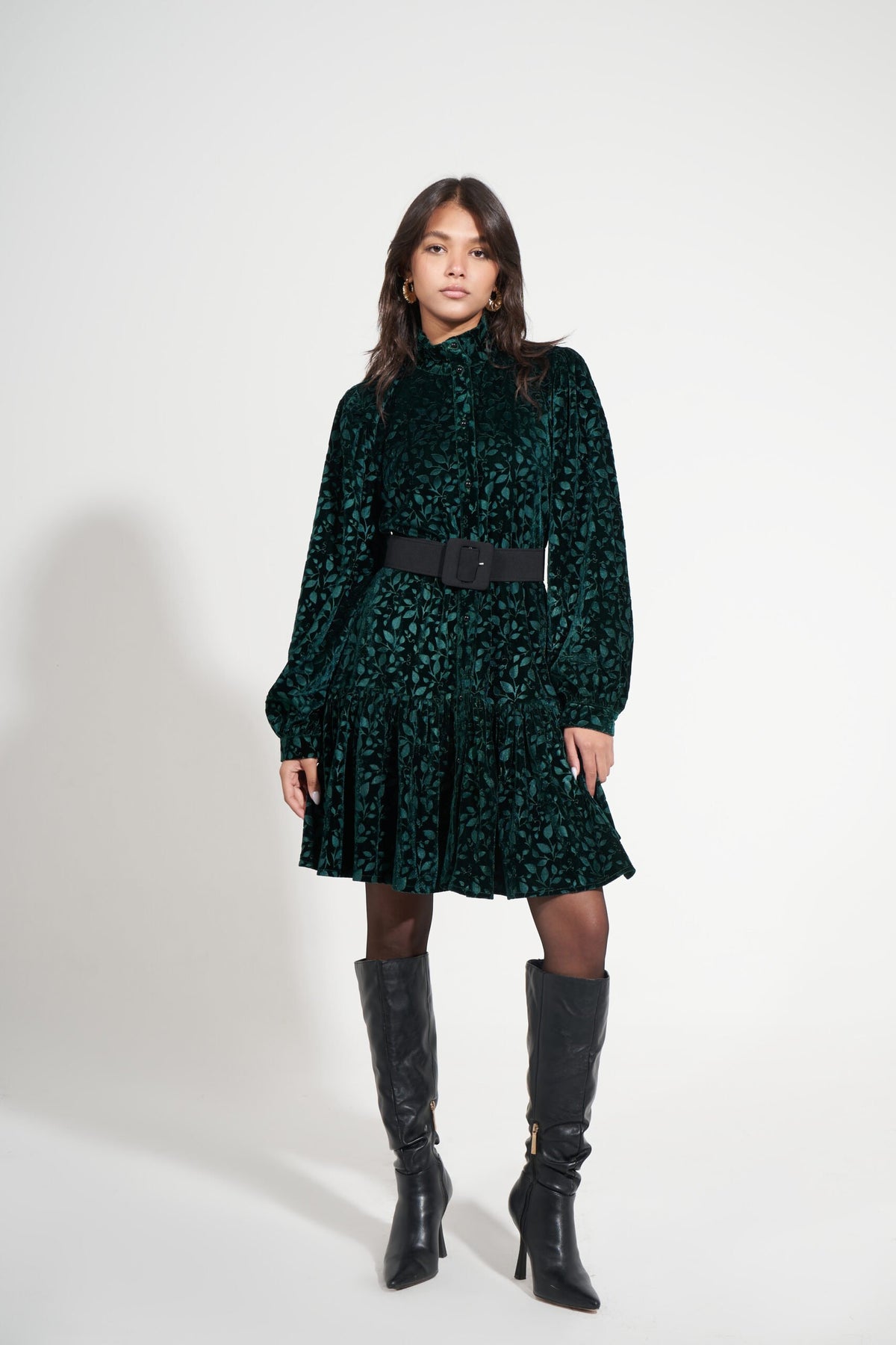 Velvet Dress | Dark Green My Store