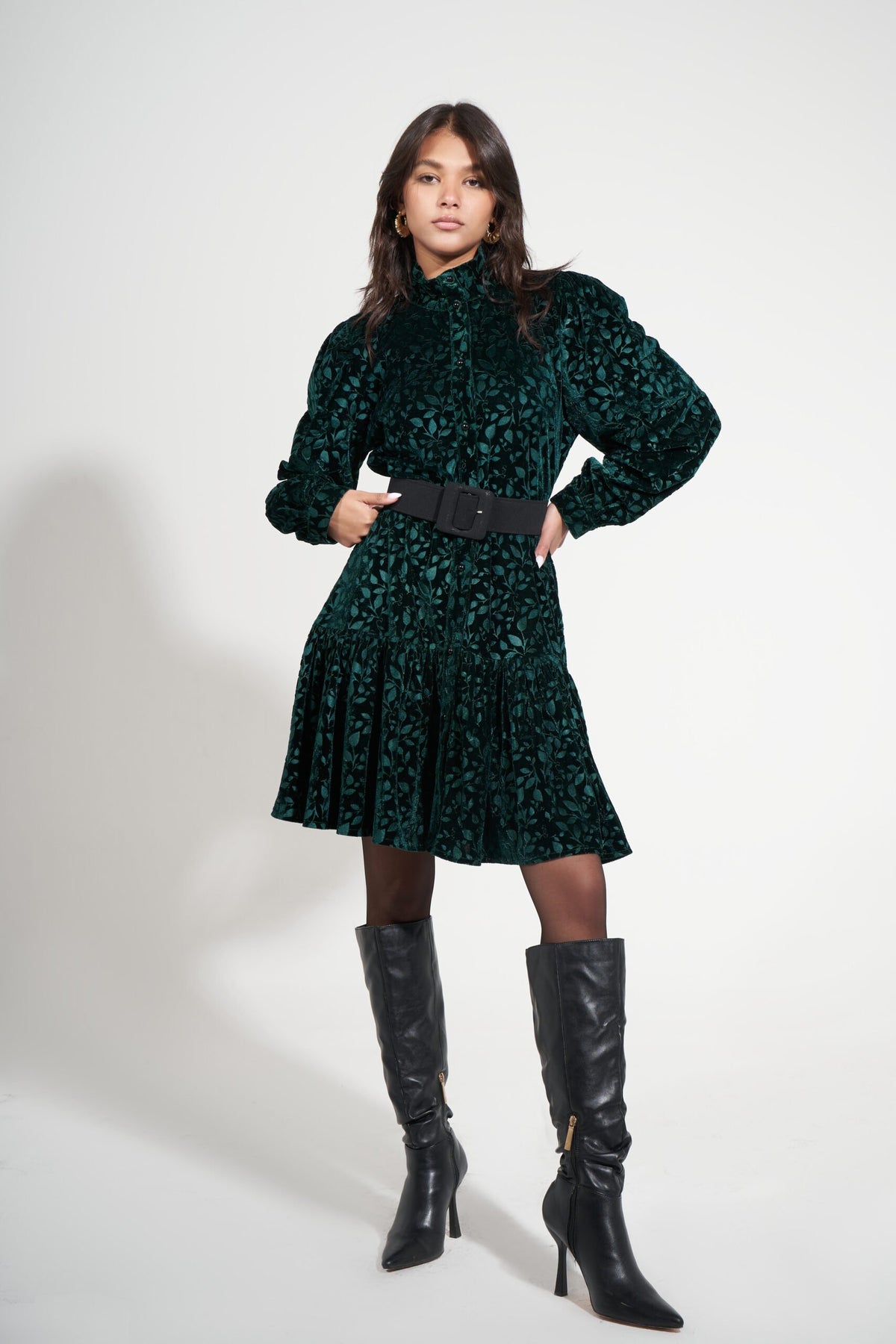 Velvet Dress | Dark Green My Store