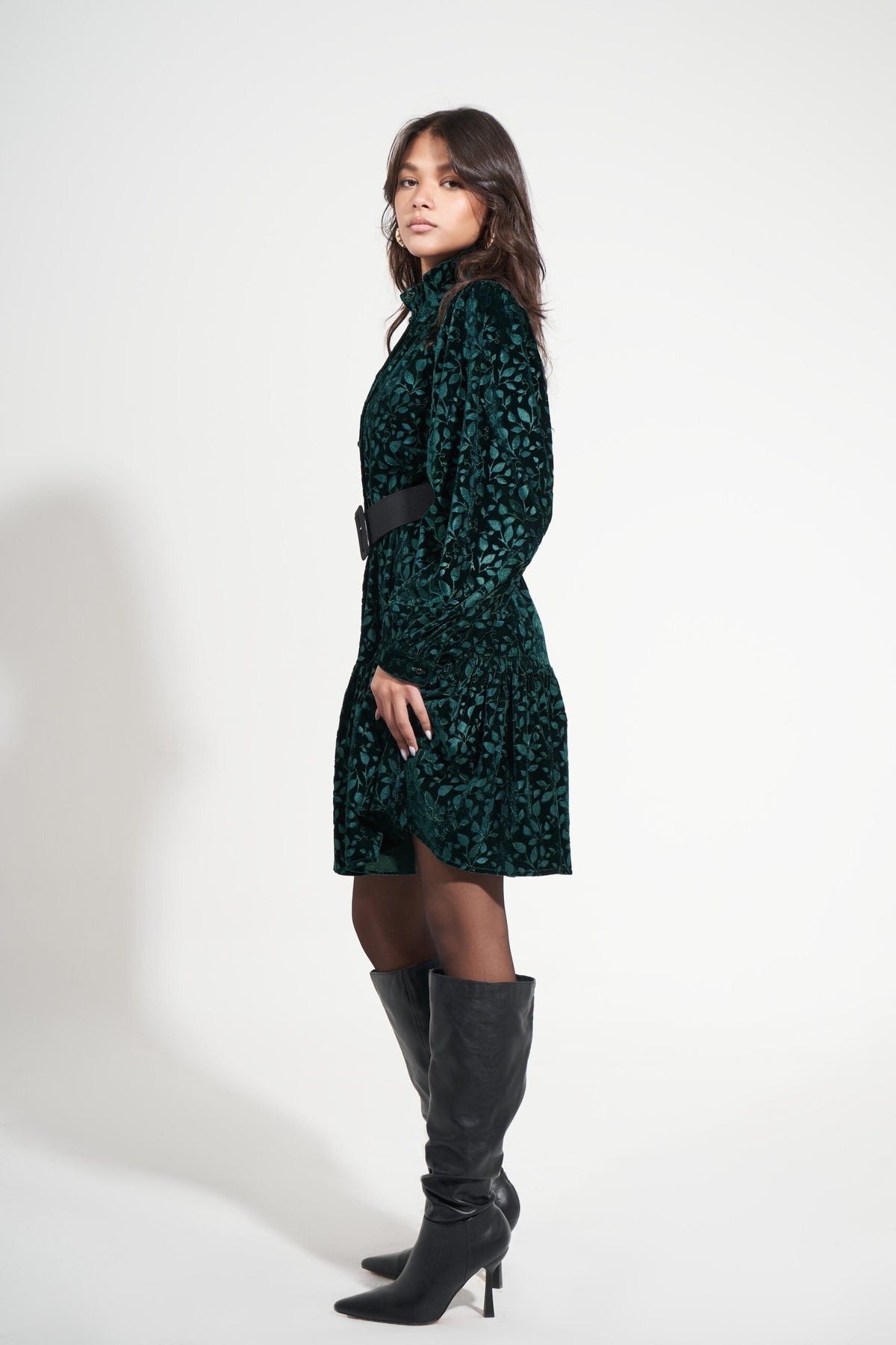 Velvet Dress | Dark Green My Store