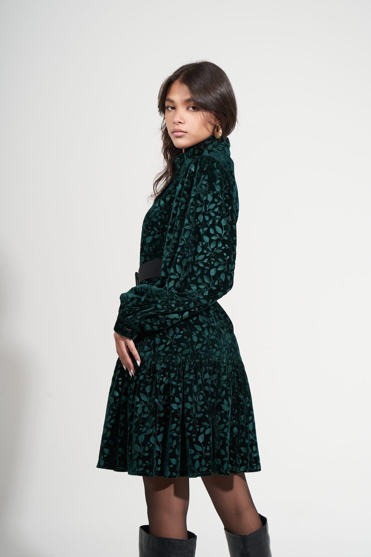 Velvet Dress | Dark Green My Store