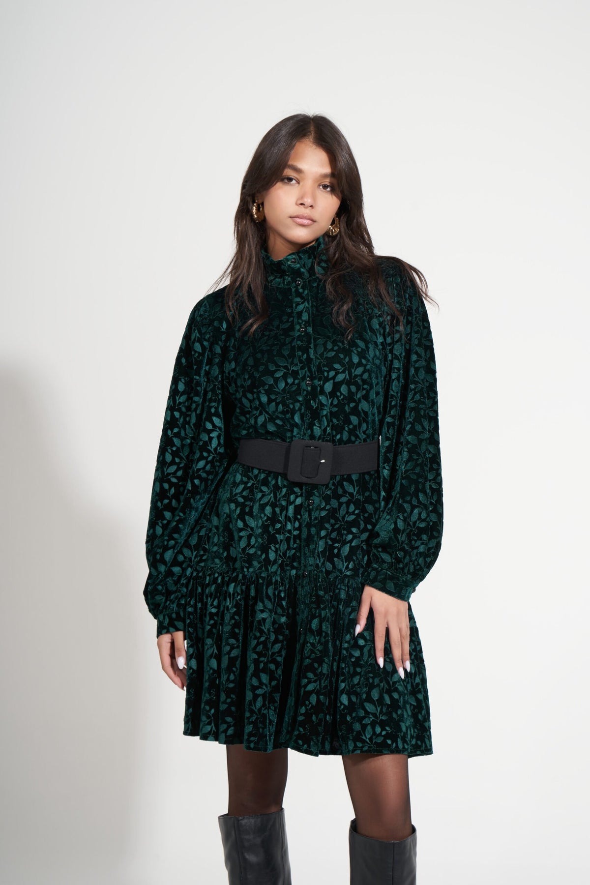 Velvet Dress | Dark Green My Store