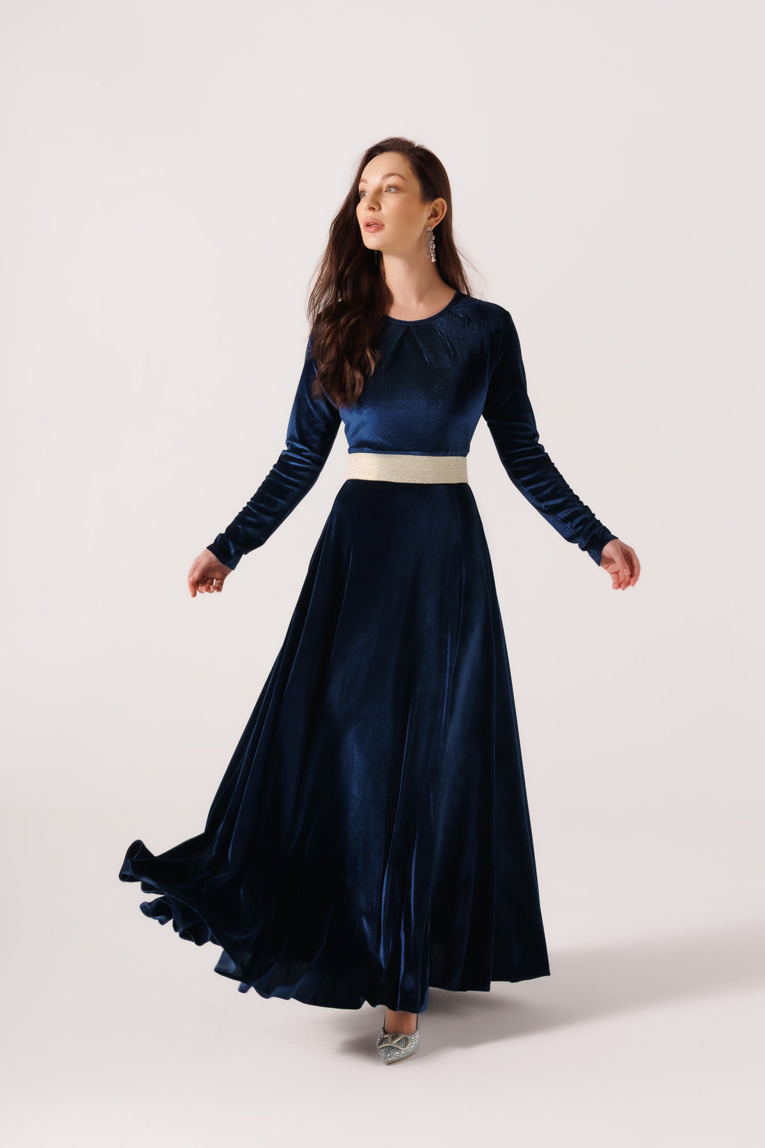 Malika Dress | Dark Blue Black Swan Fashion