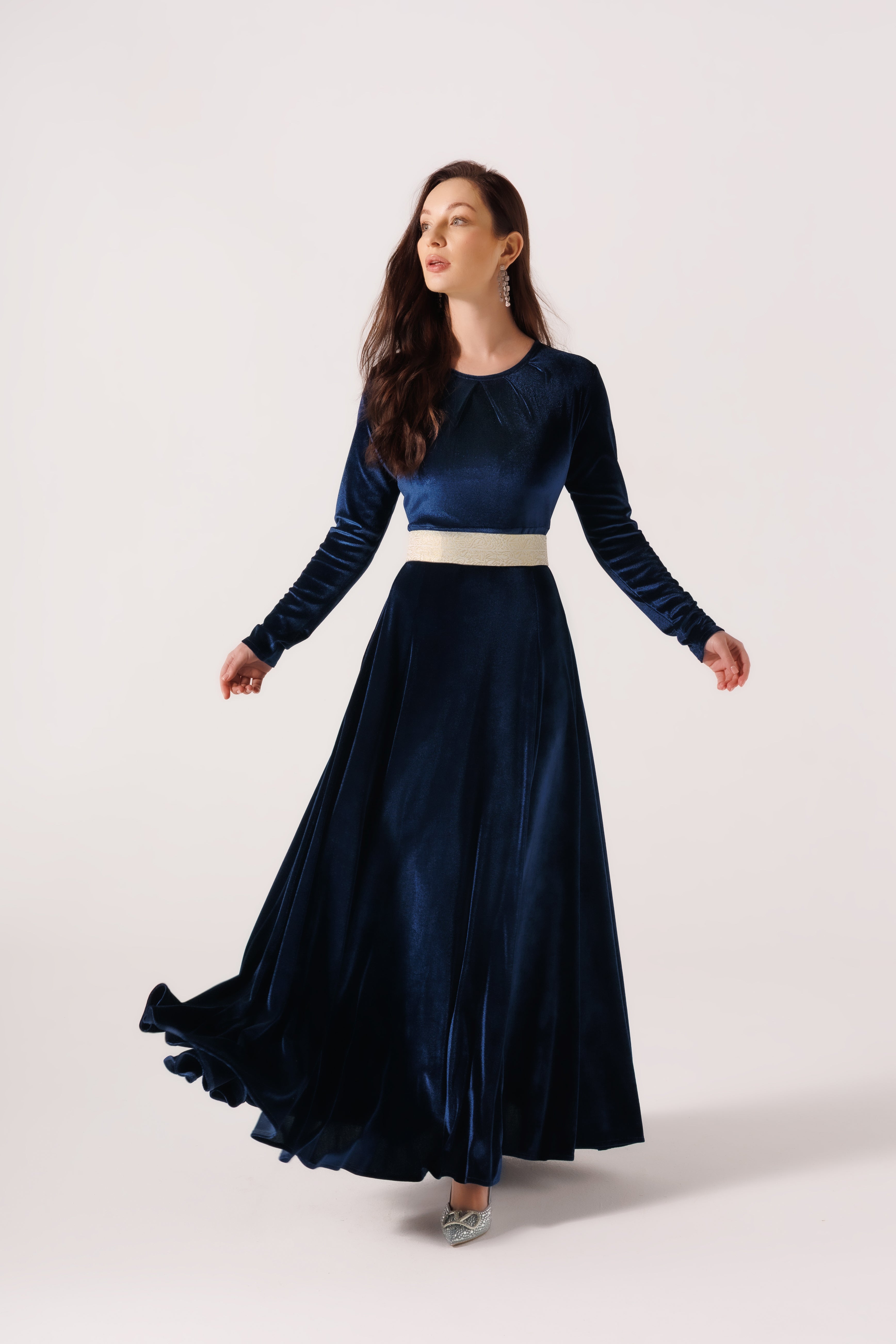 Malika Dress | Dark Blue Black Swan Fashion