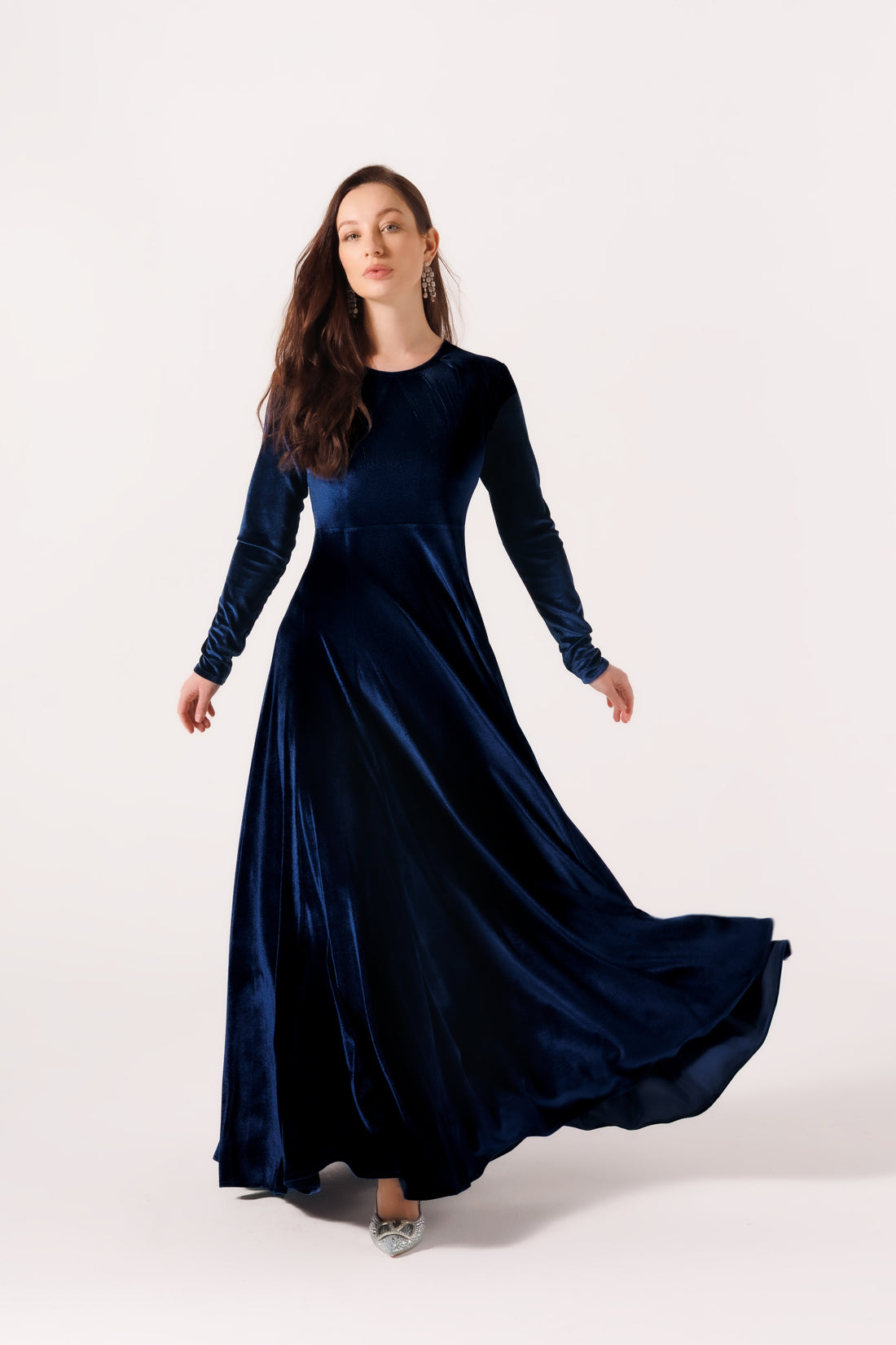 Malika Dress | Dark Blue Black Swan Fashion