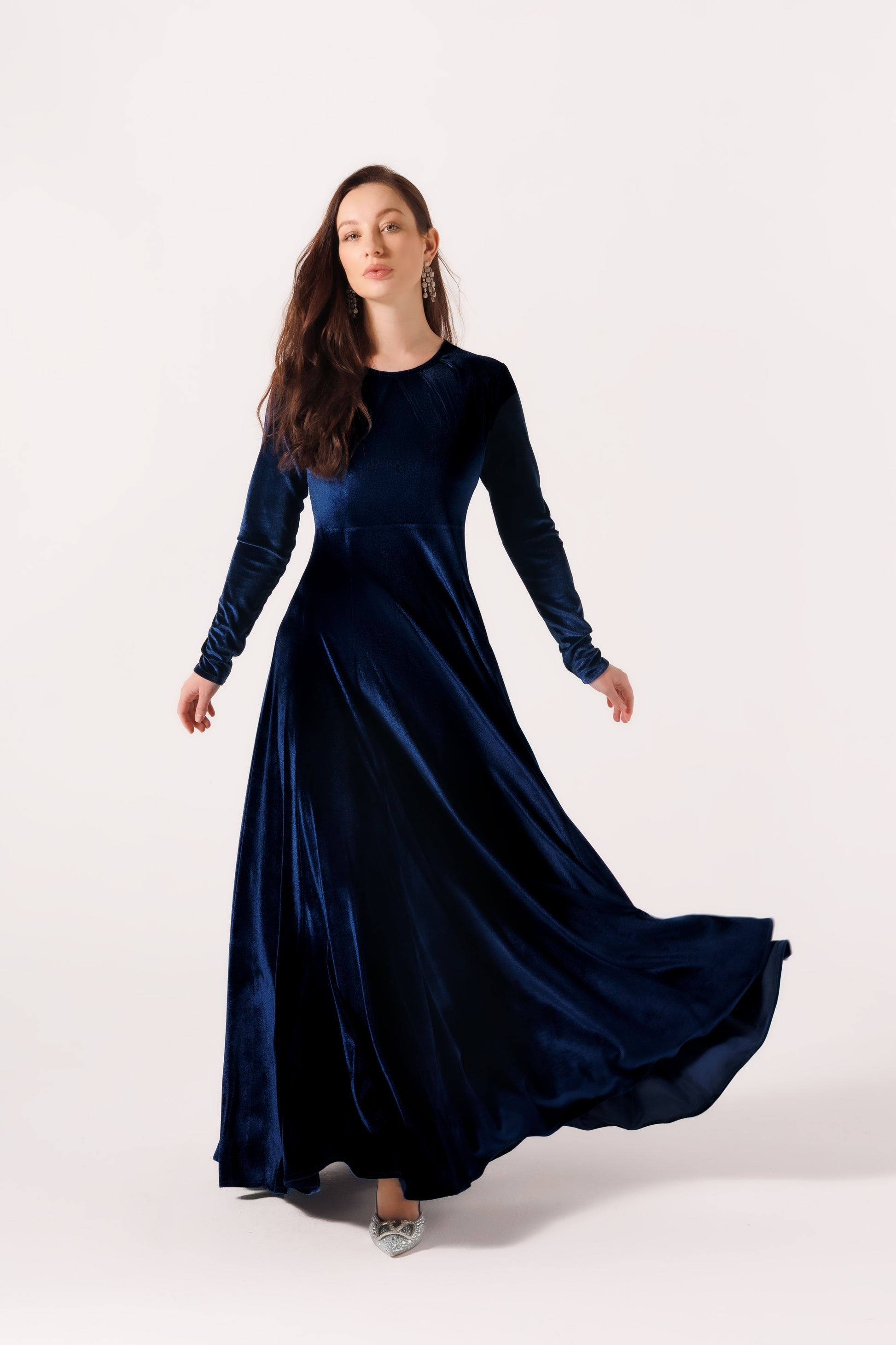 Malika Dress | Dark Blue Black Swan Fashion
