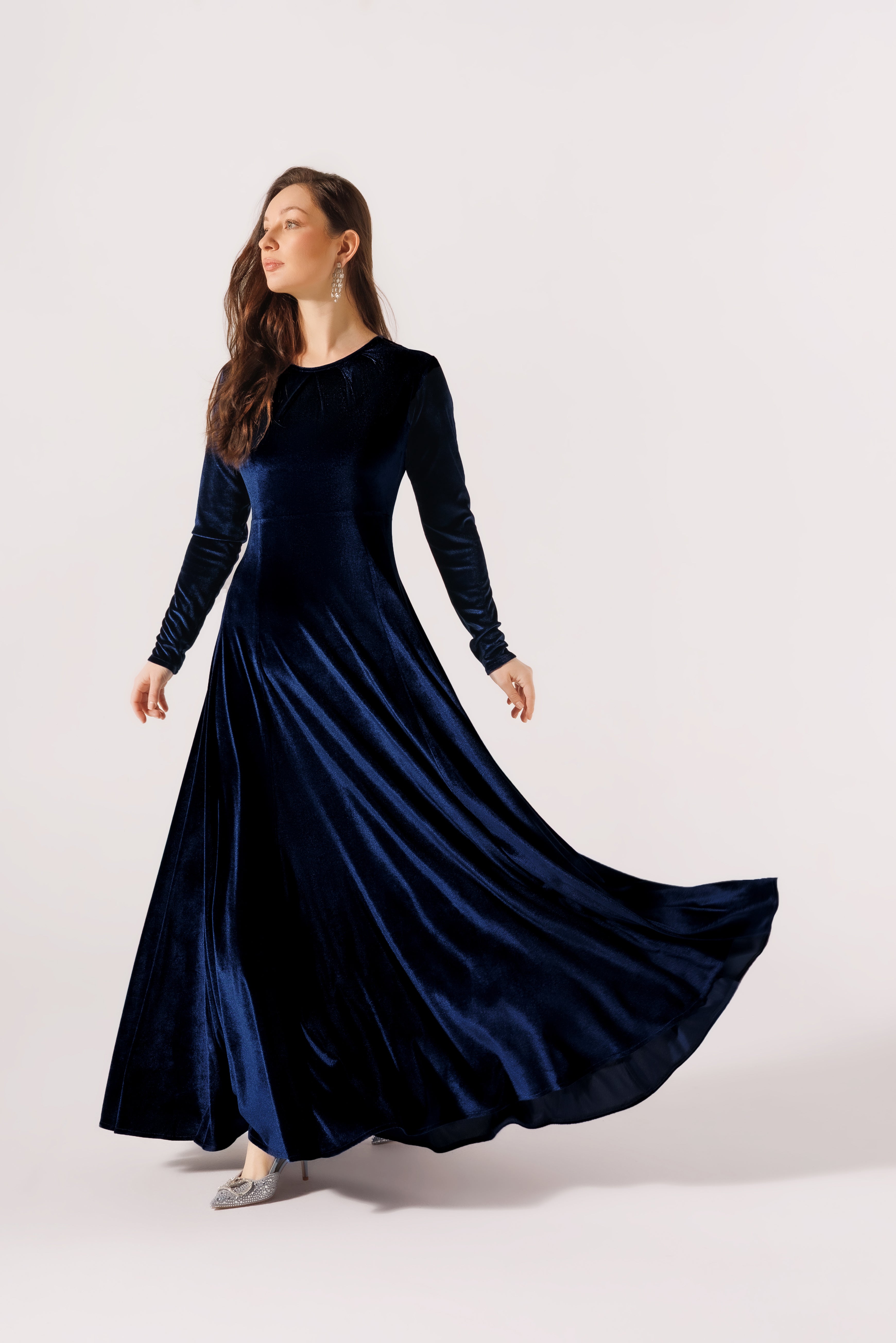 Malika Dress | Dark Blue Black Swan Fashion