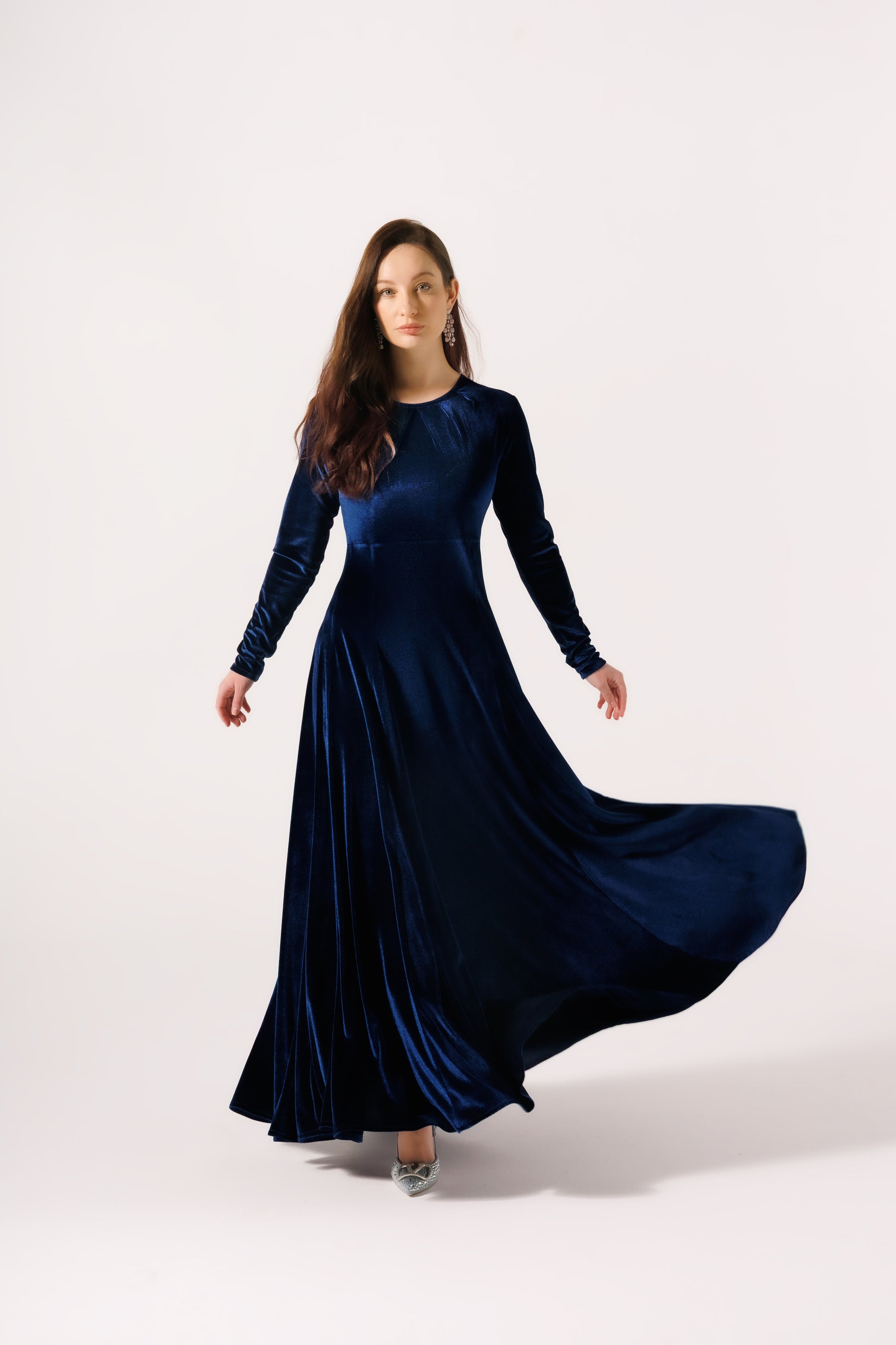 Malika Dress | Dark Blue Black Swan Fashion
