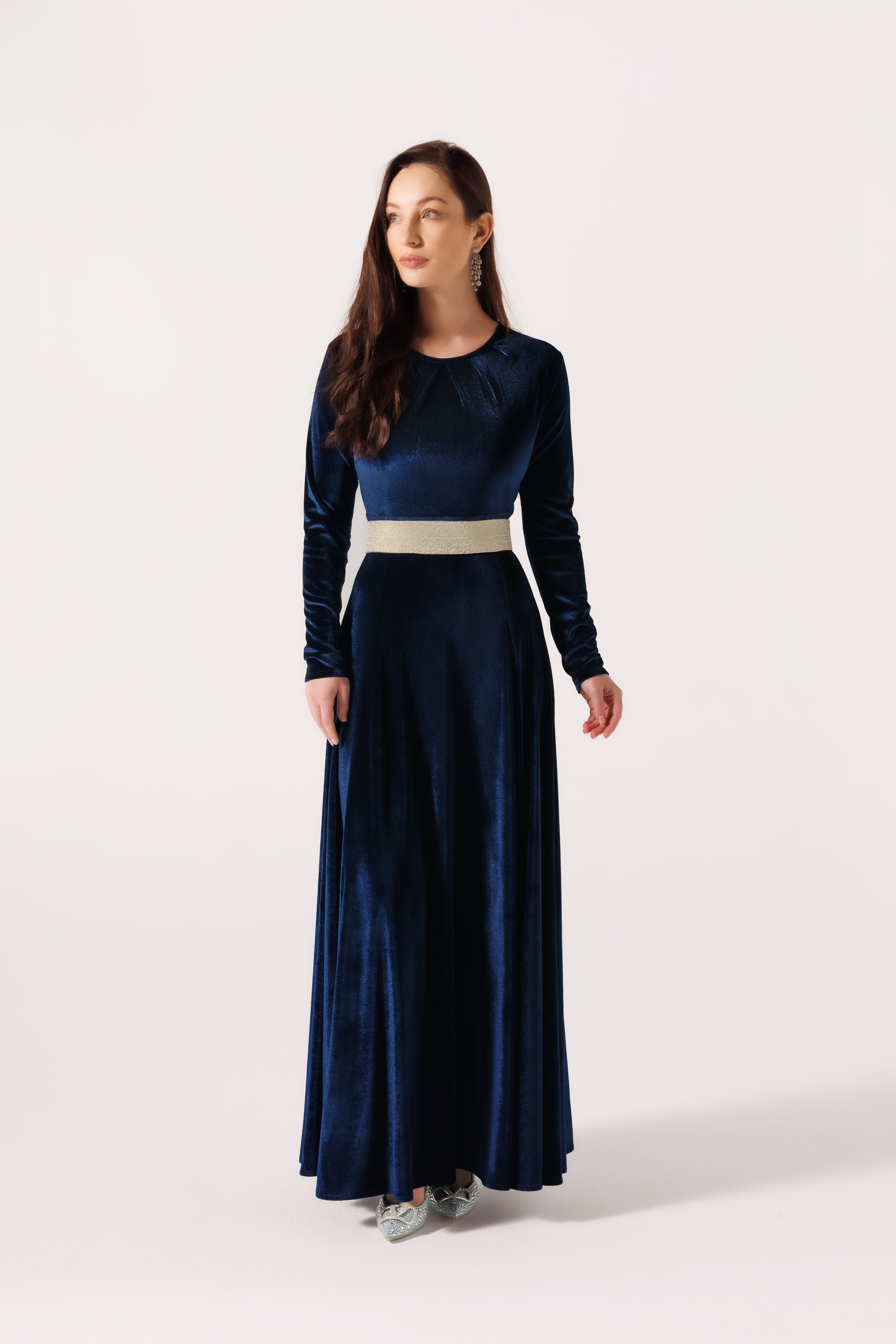 Malika Dress | Dark Blue Black Swan Fashion