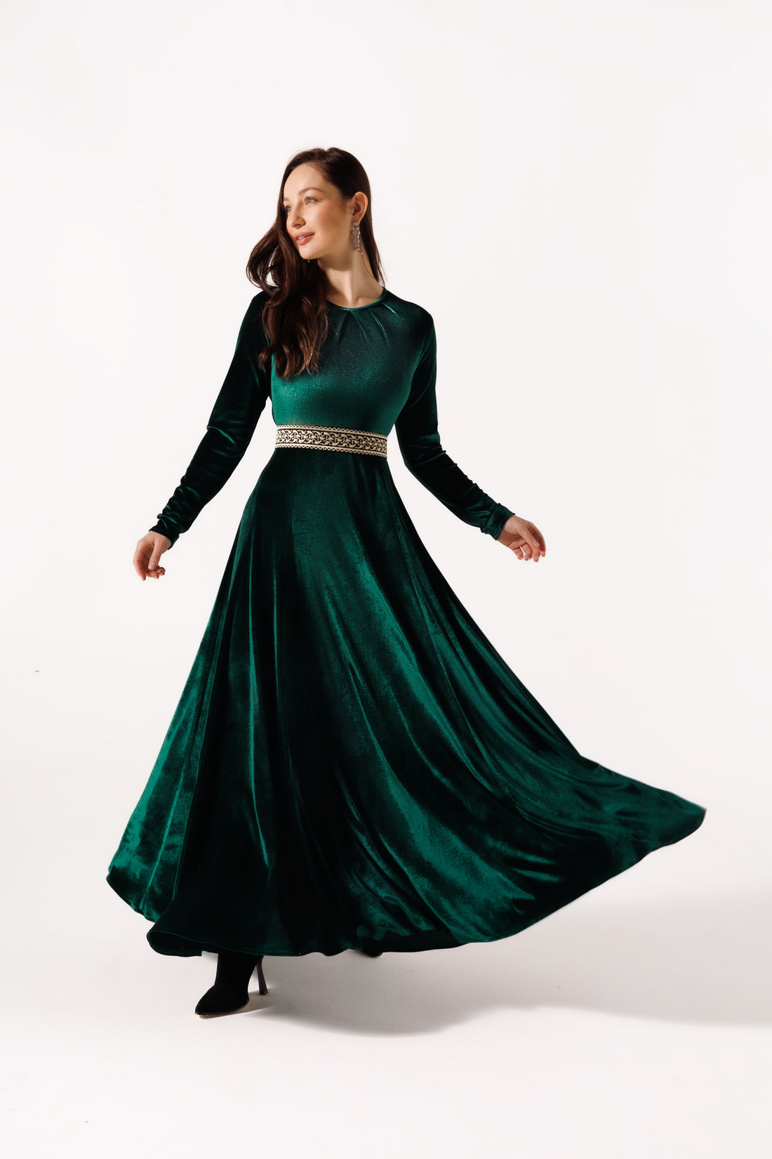 Malika Dress | Dark Green Black Swan Fashion