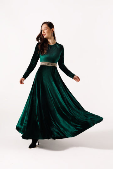 Malika Dress | Dark Green Black Swan Fashion