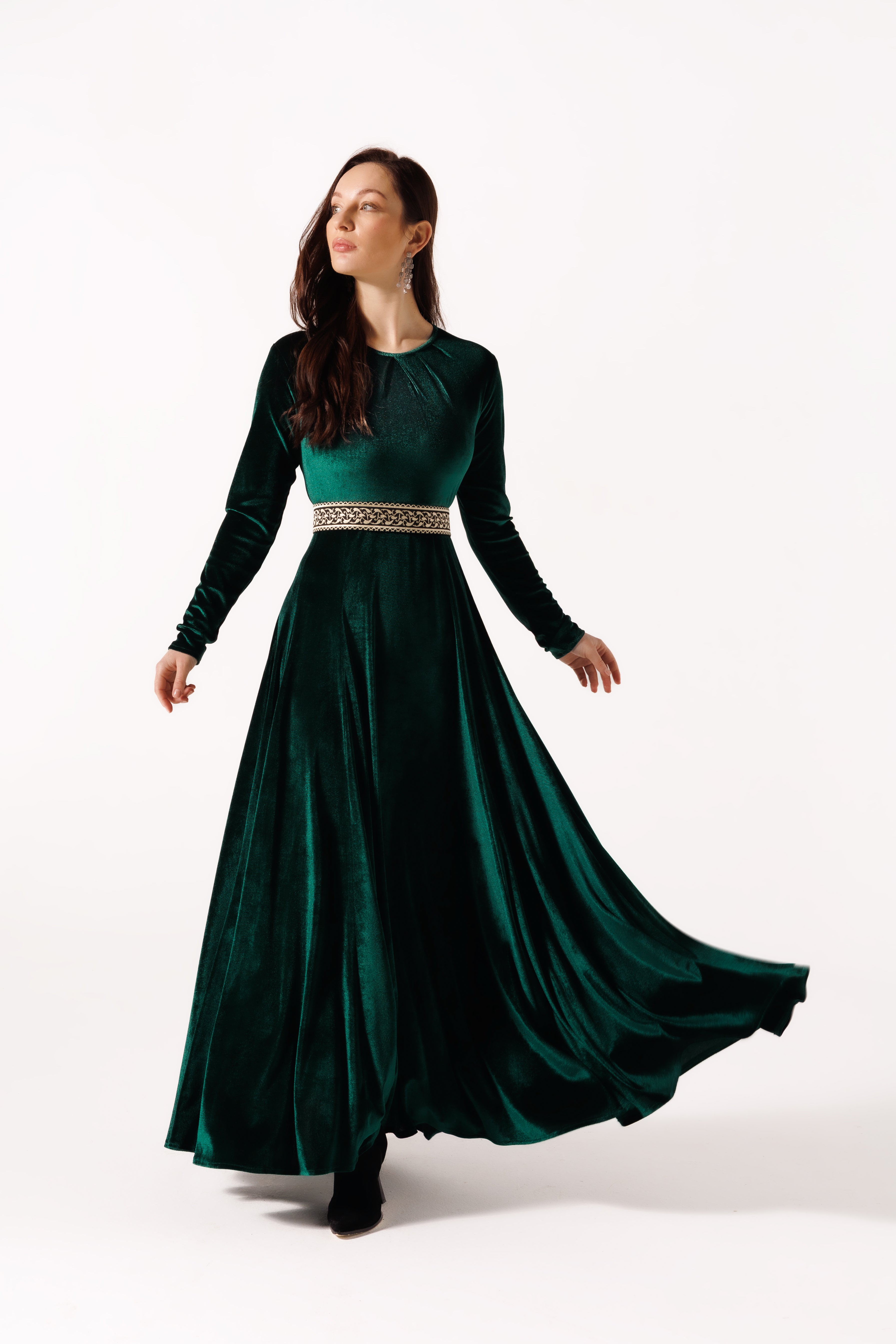 Malika Dress | Dark Green Black Swan Fashion