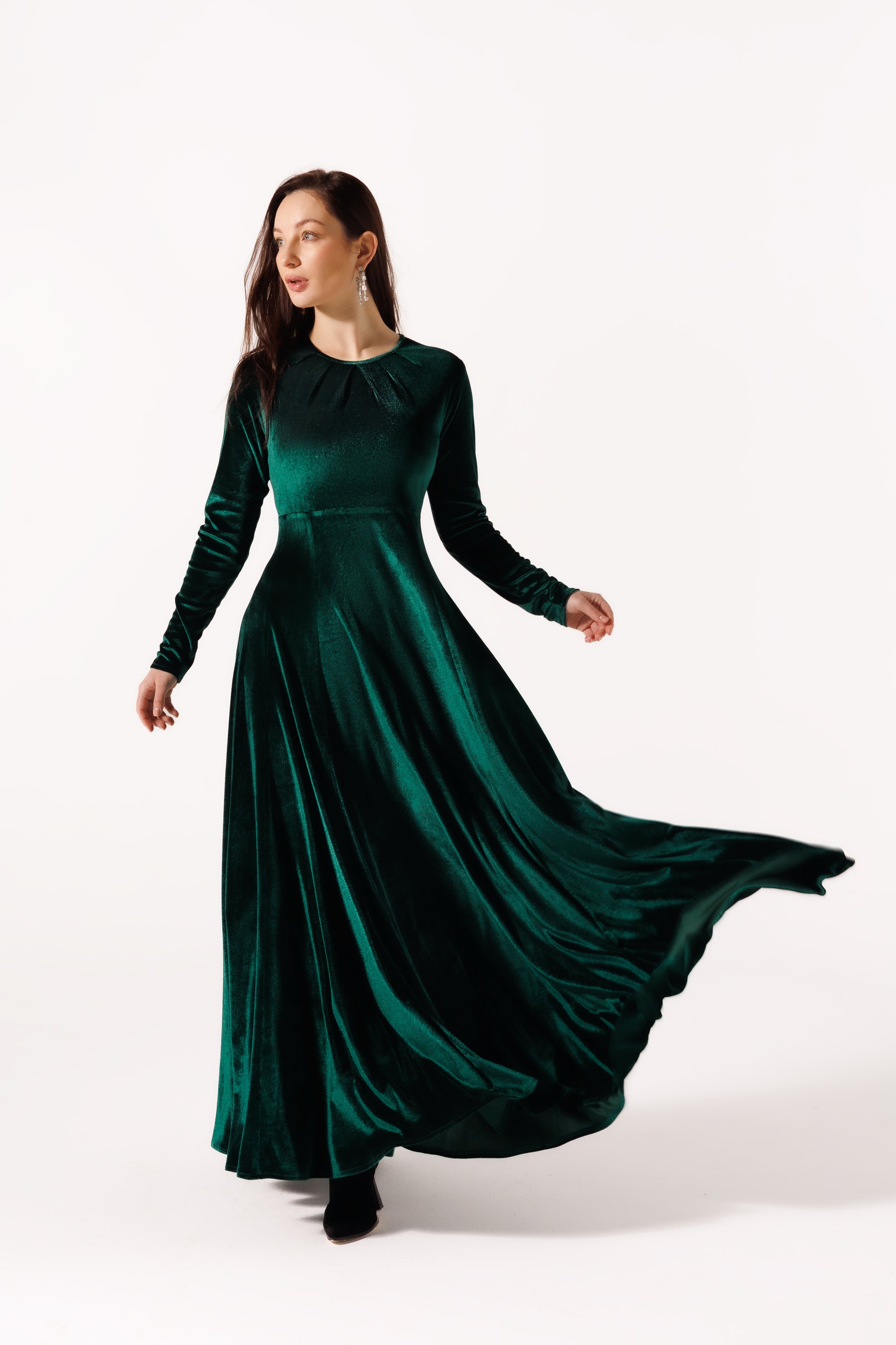 Malika Dress | Dark Green Black Swan Fashion